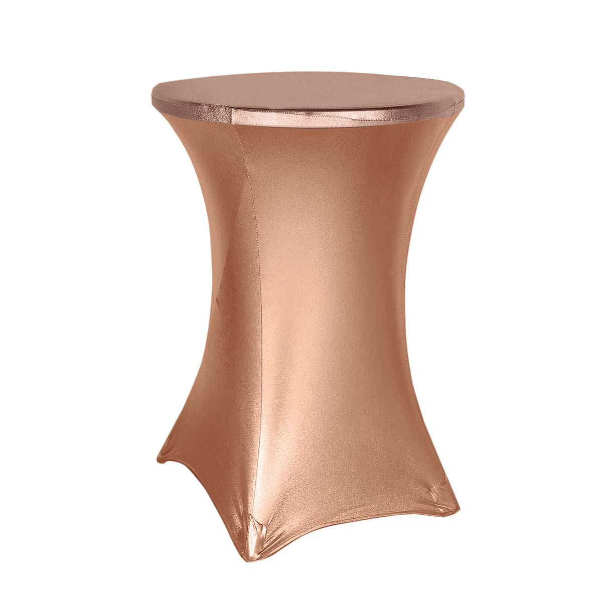 Metallic Spandex 32" Fitted Round Cocktail Table Cover Blushighboy Tablecloth - Stretch Fit & Water-Resistant