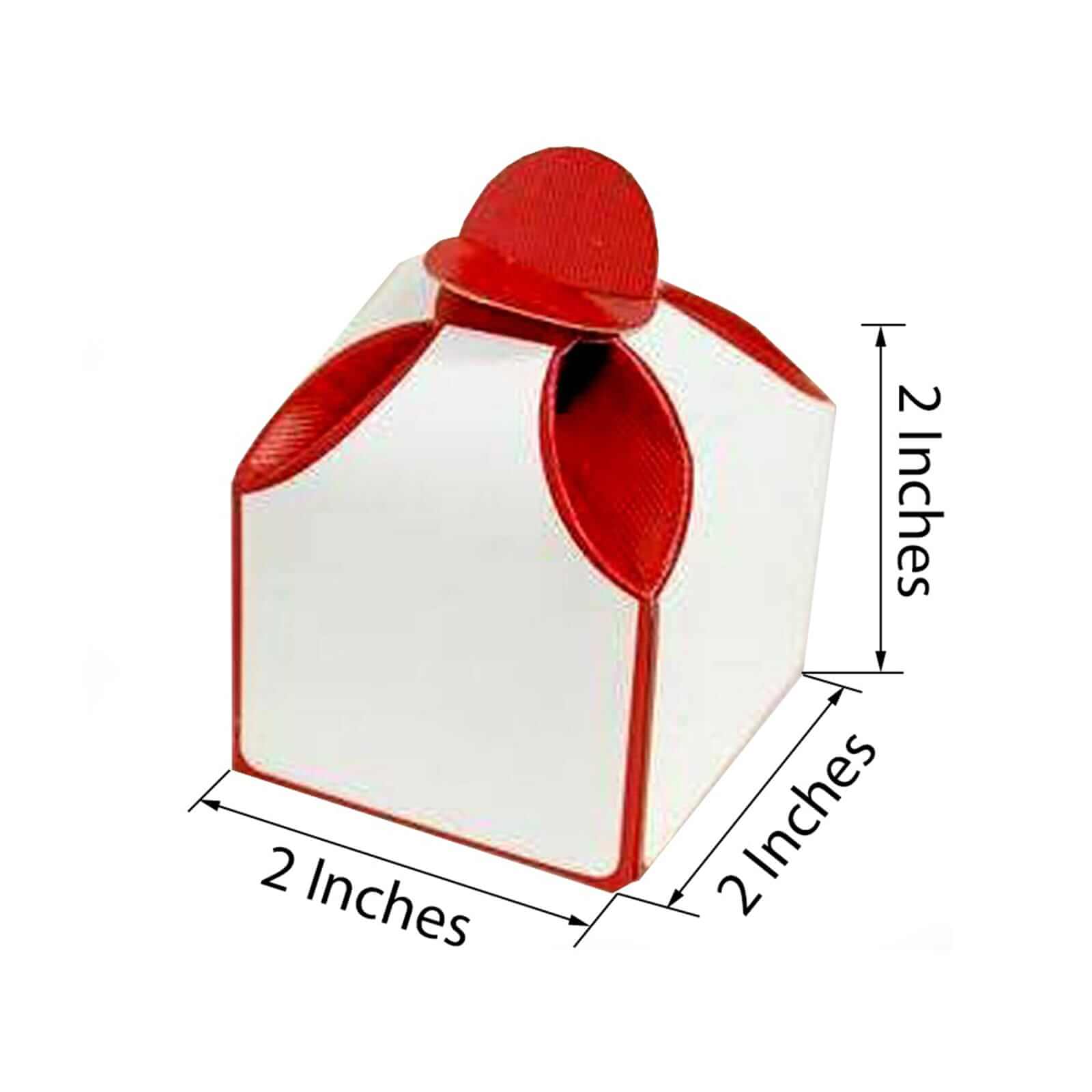 100 Pack 2" Two-Tone Chocolate Petal Top Party Favor Candy Gift Box - Clearance SALE