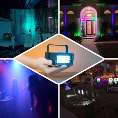 35W Mini Strobe Light with 24 Bright Warm White LEDs, Stage Uplight with Variable Flash and Speed Control