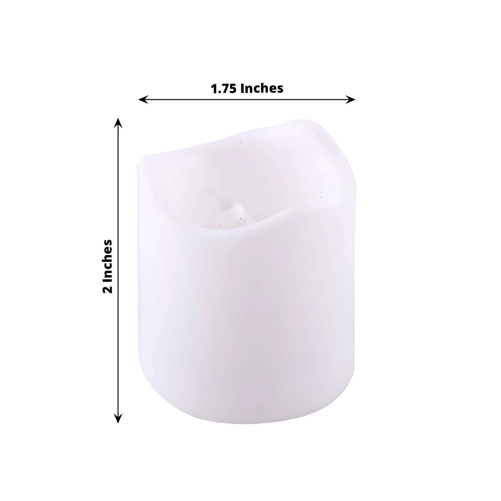 12-Pack LED Votive Candles Classic White Design - Reusable Flameless Battery Operated Lights