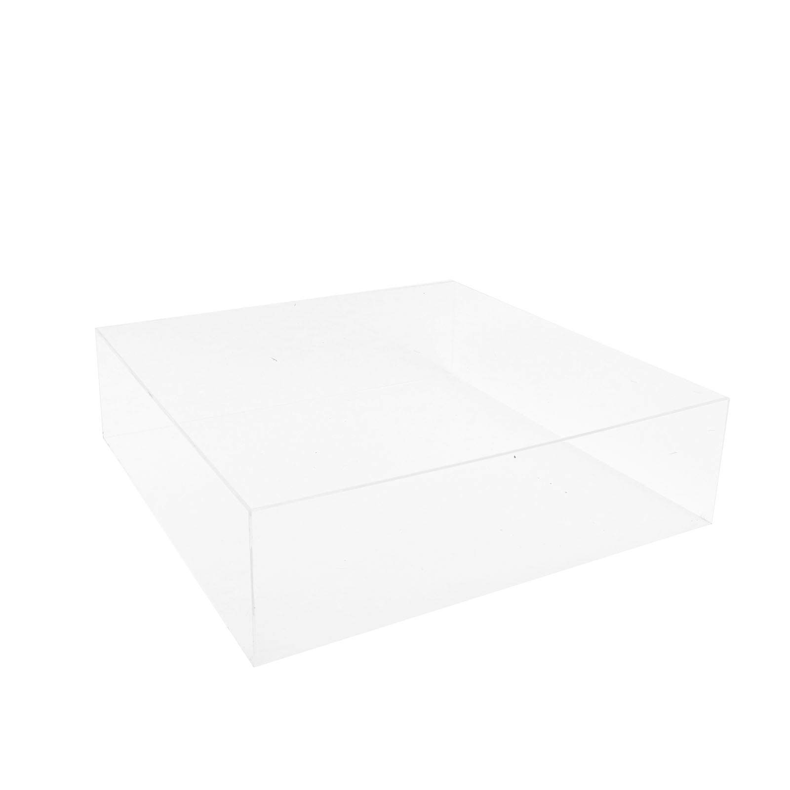 Acrylic Cake Box Stand Pedestal Riser Transparent Clear - Decorative Display for Weddings 18"x18"