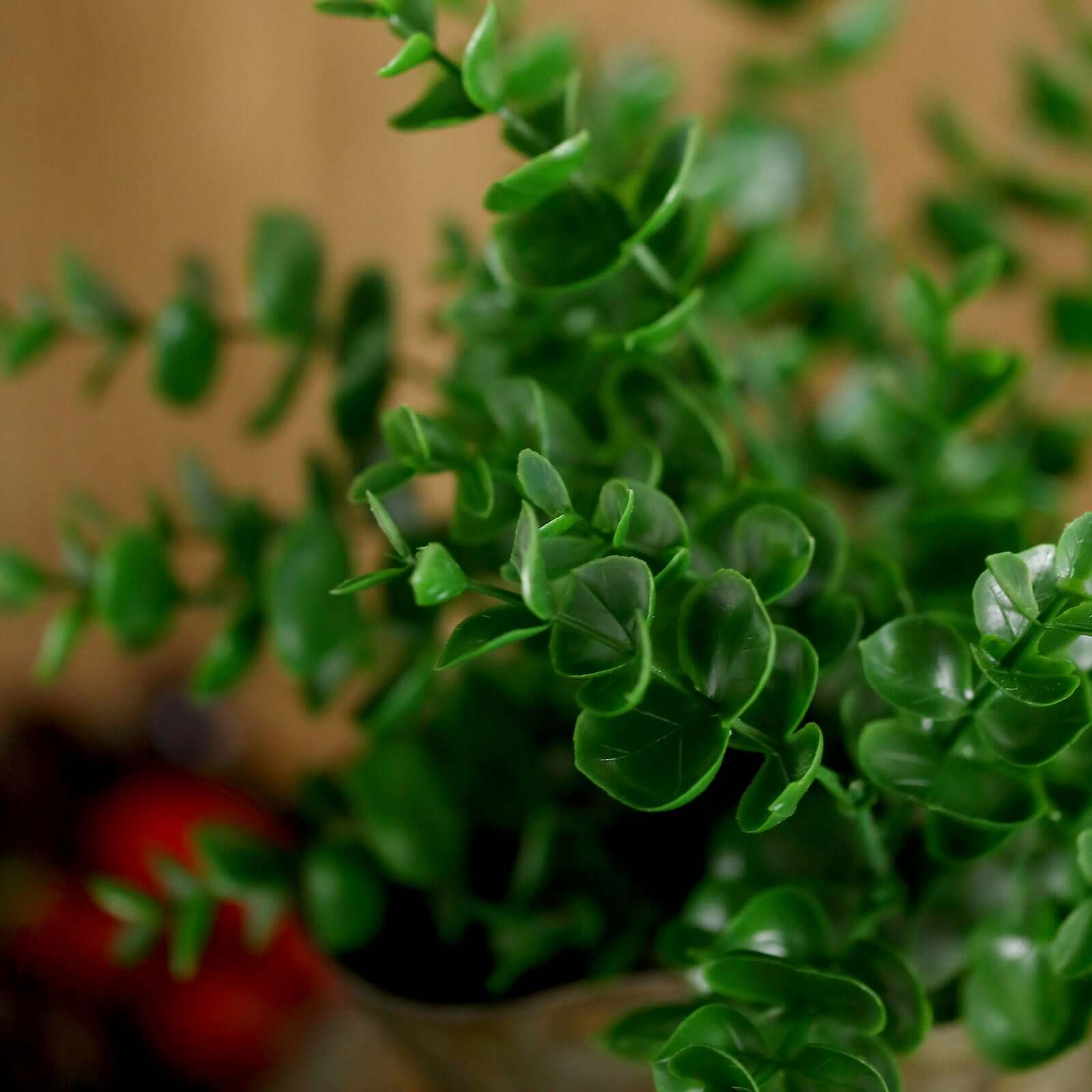 3 Stems 13" Artificial Eucalyptus Bush, Faux Greenery Bouquet Plants
