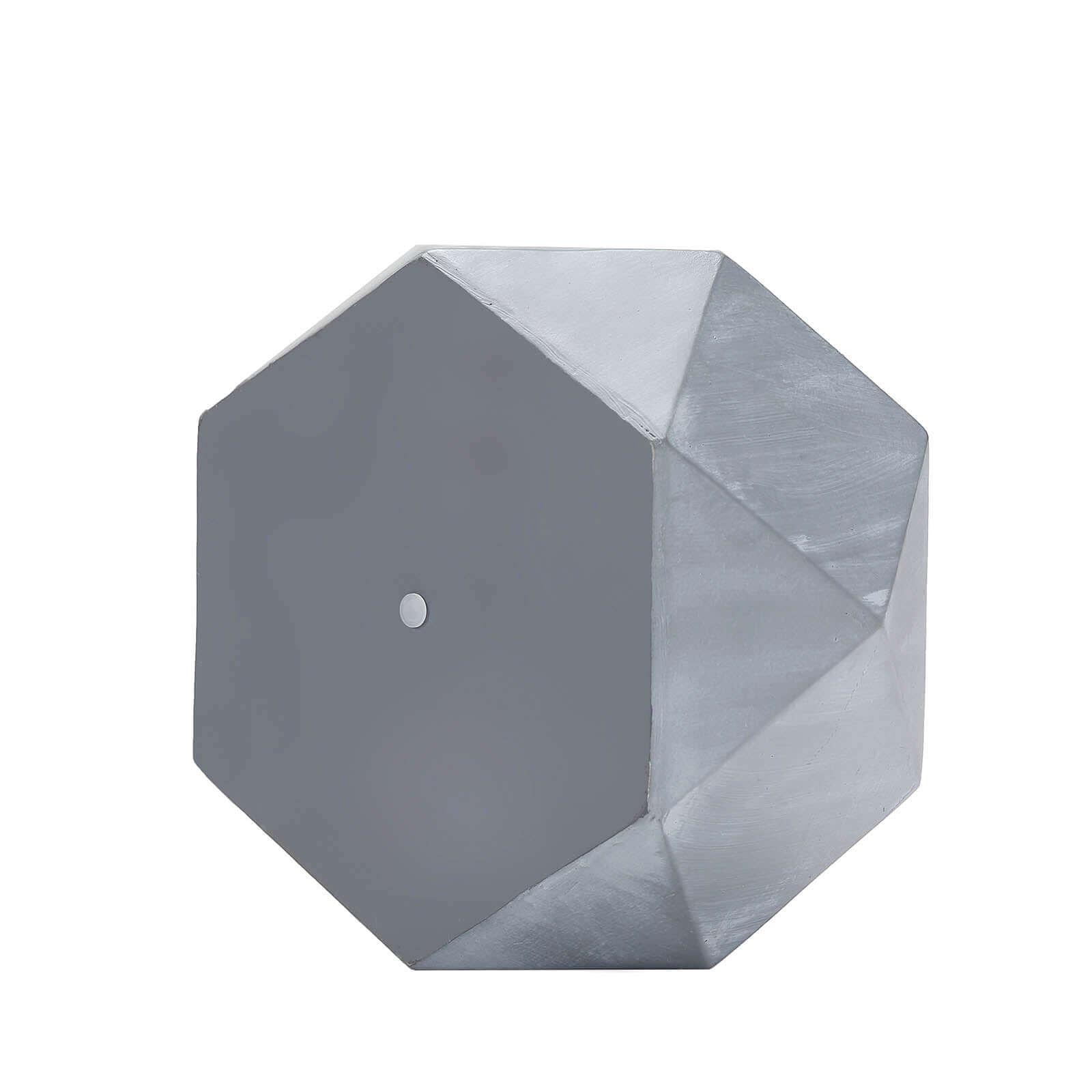 Geometric Planter Mini Cement Design Gray Finish - Concrete Succulent Flower Pot 7"