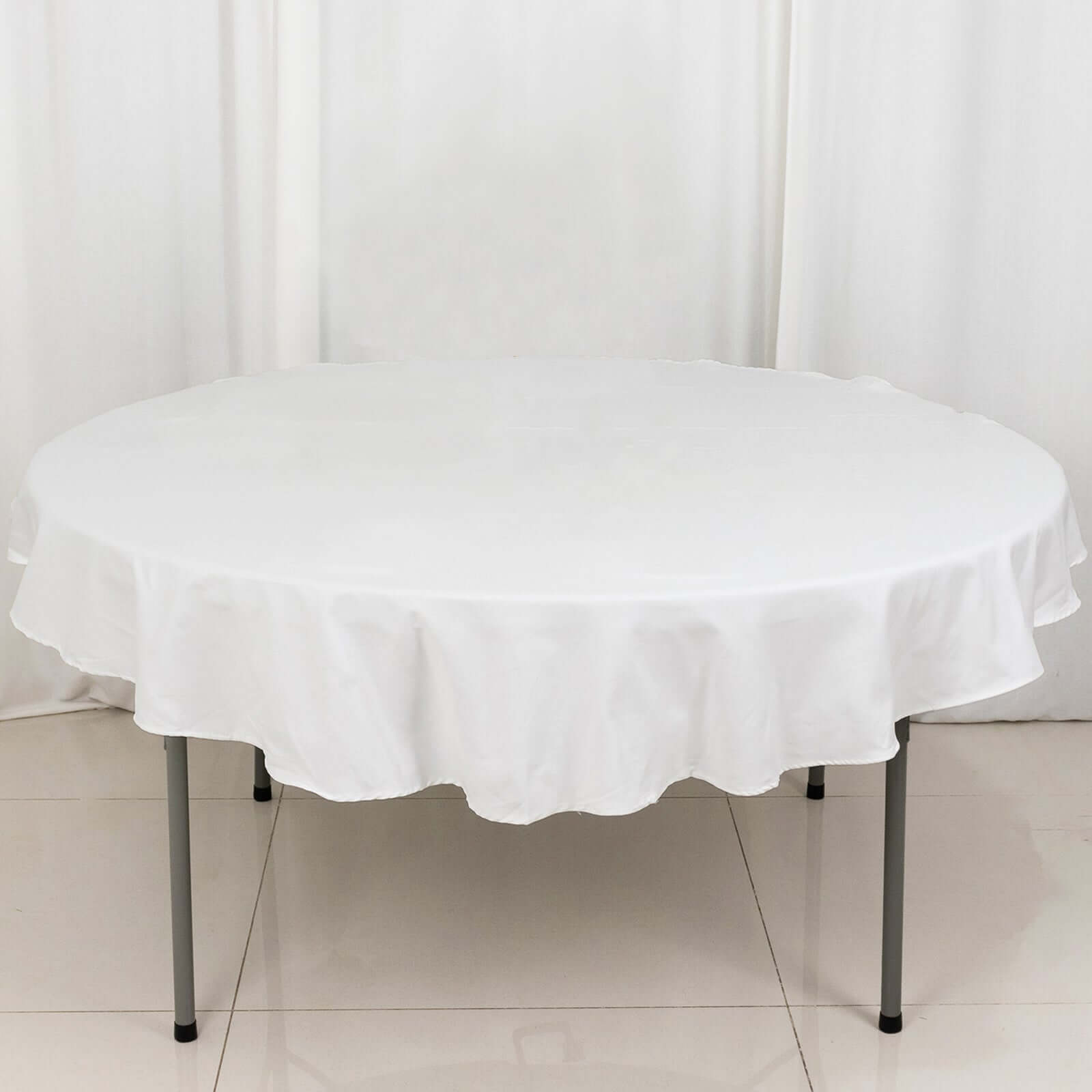 100% Cotton 70" Round Tablecloth White Linen - Sophisticated, Soft & Breathable Table Cover