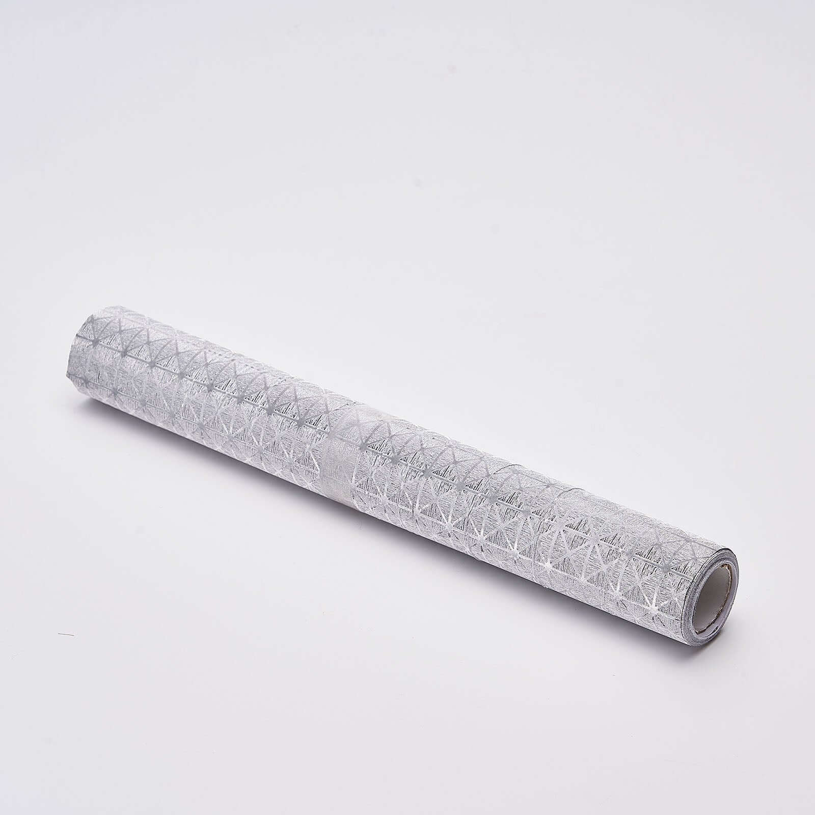 Glitter Paper 9ft Table Runner Roll Silver Disposable Geometric Diamond Pattern Table Decor