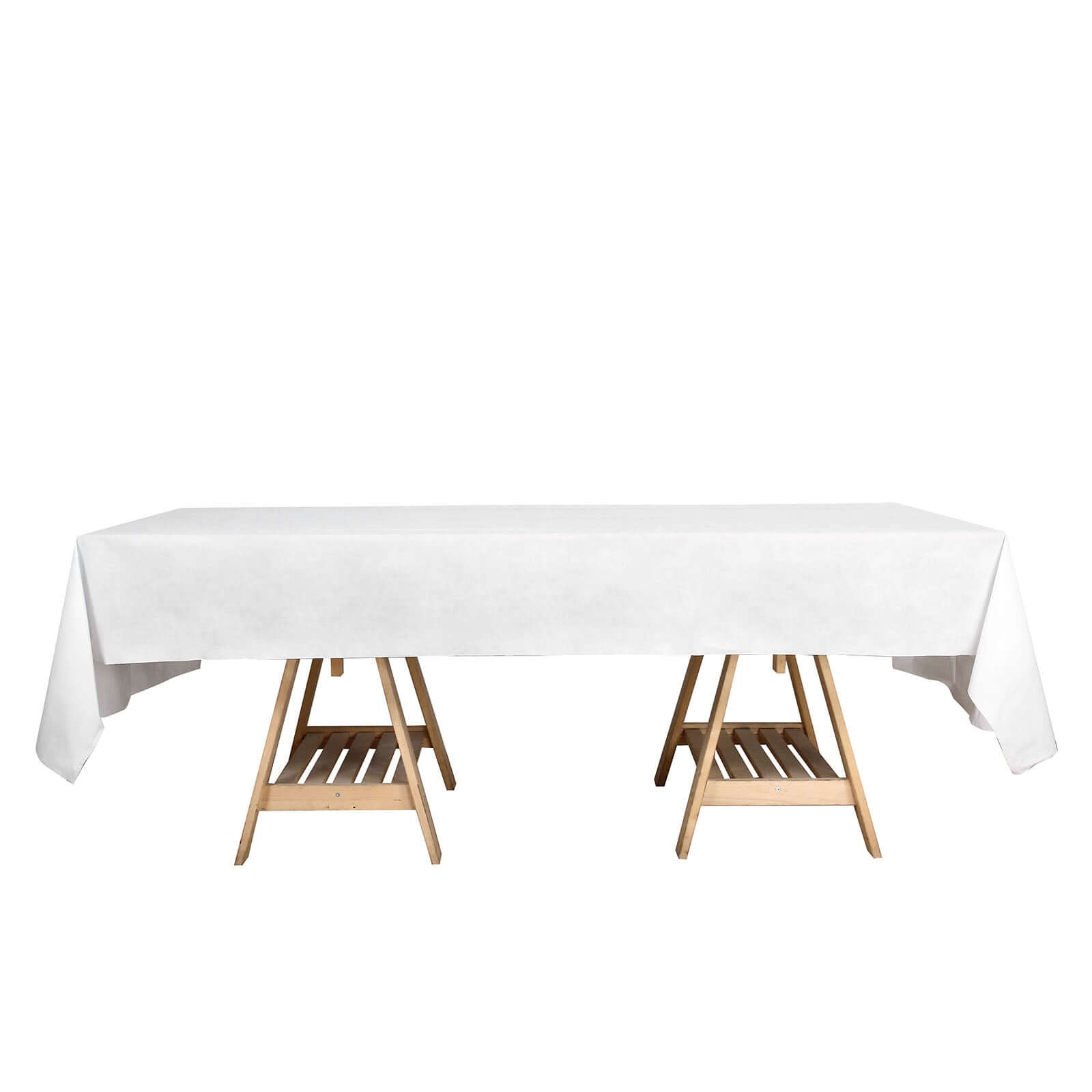 Paper Linen-Like Airlaid Tablecloth Rectangle White - Convenient Disposable Table Cover 50"x108"