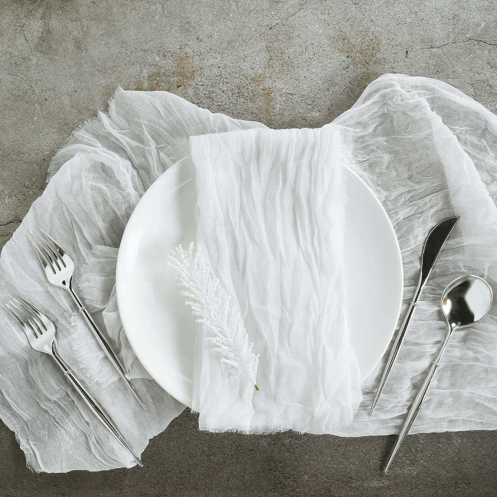 5 Pack Gauze Cheesecloth 24"x19" Napkins White Reusable Dinner Napkins
