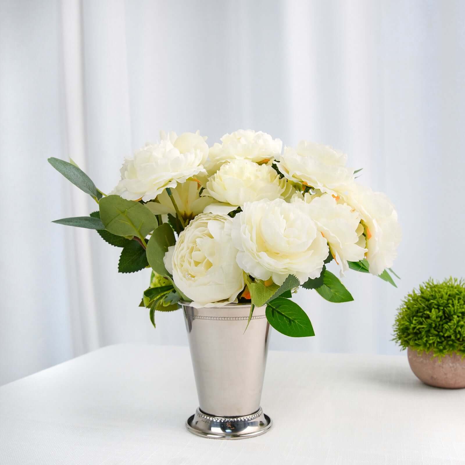 Mint Julep Cup Vase Stainless Steel Silver - Perfect for Flower Arrangements and Event Decor 4.5"