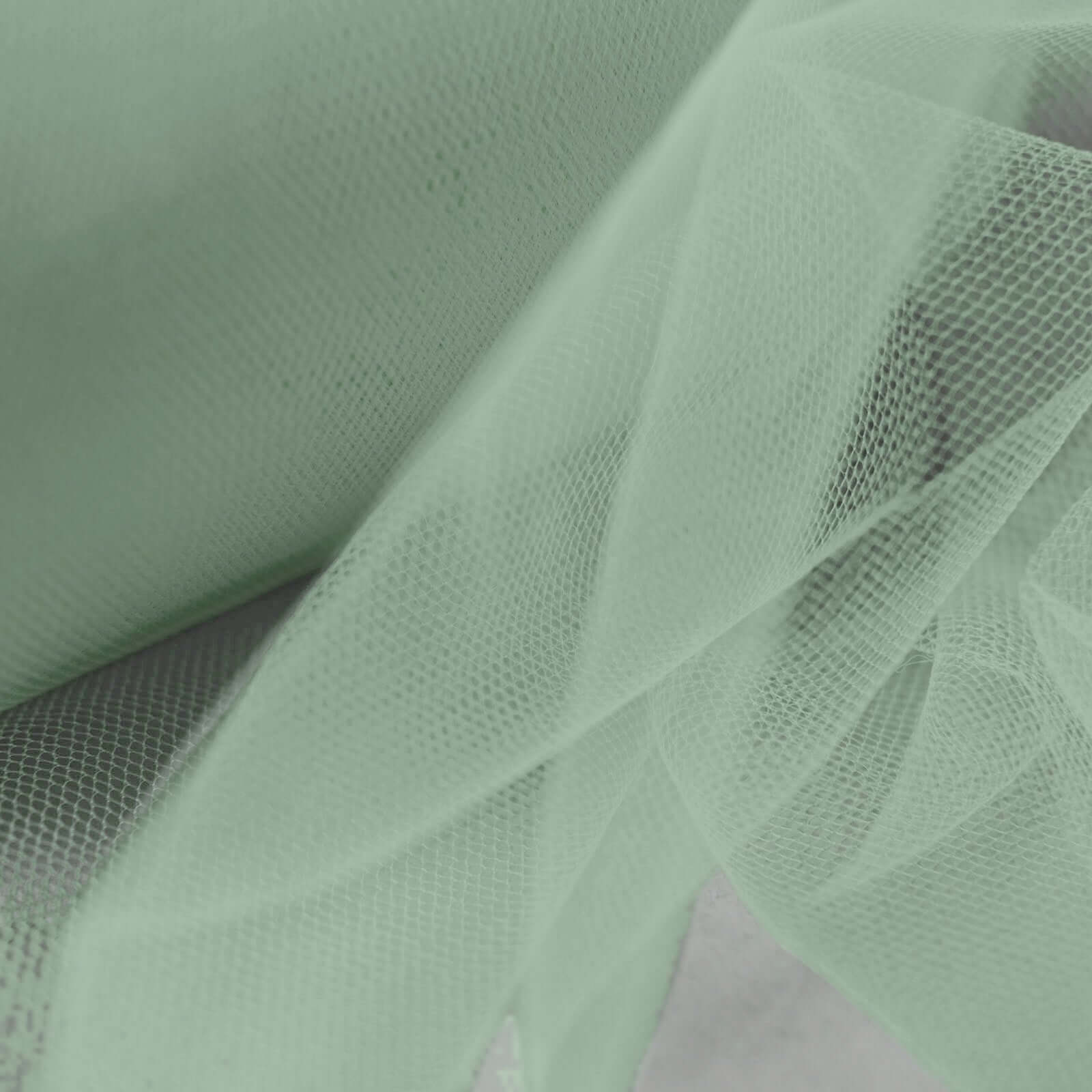 6"x100 Yards Mint Tulle Fabric Bolt, Sheer Fabric Spool Roll For Crafts