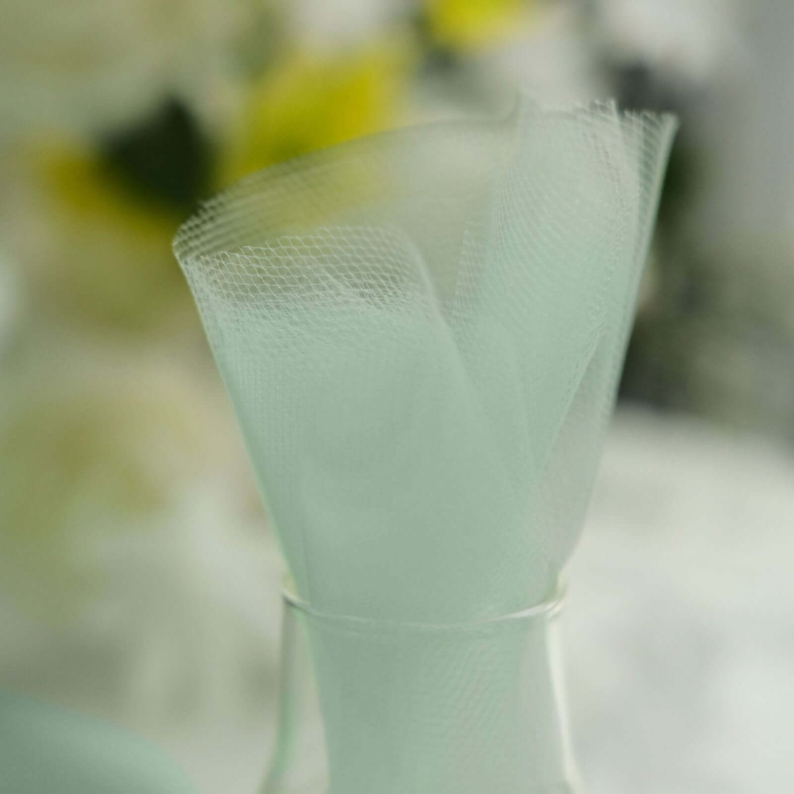25 Pack 9" Mint Sheer Nylon Tulle Circles Favor Wrap, DIY Craft Fabric