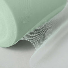 6"x100 Yards Mint Tulle Fabric Bolt, Sheer Fabric Spool Roll For Crafts