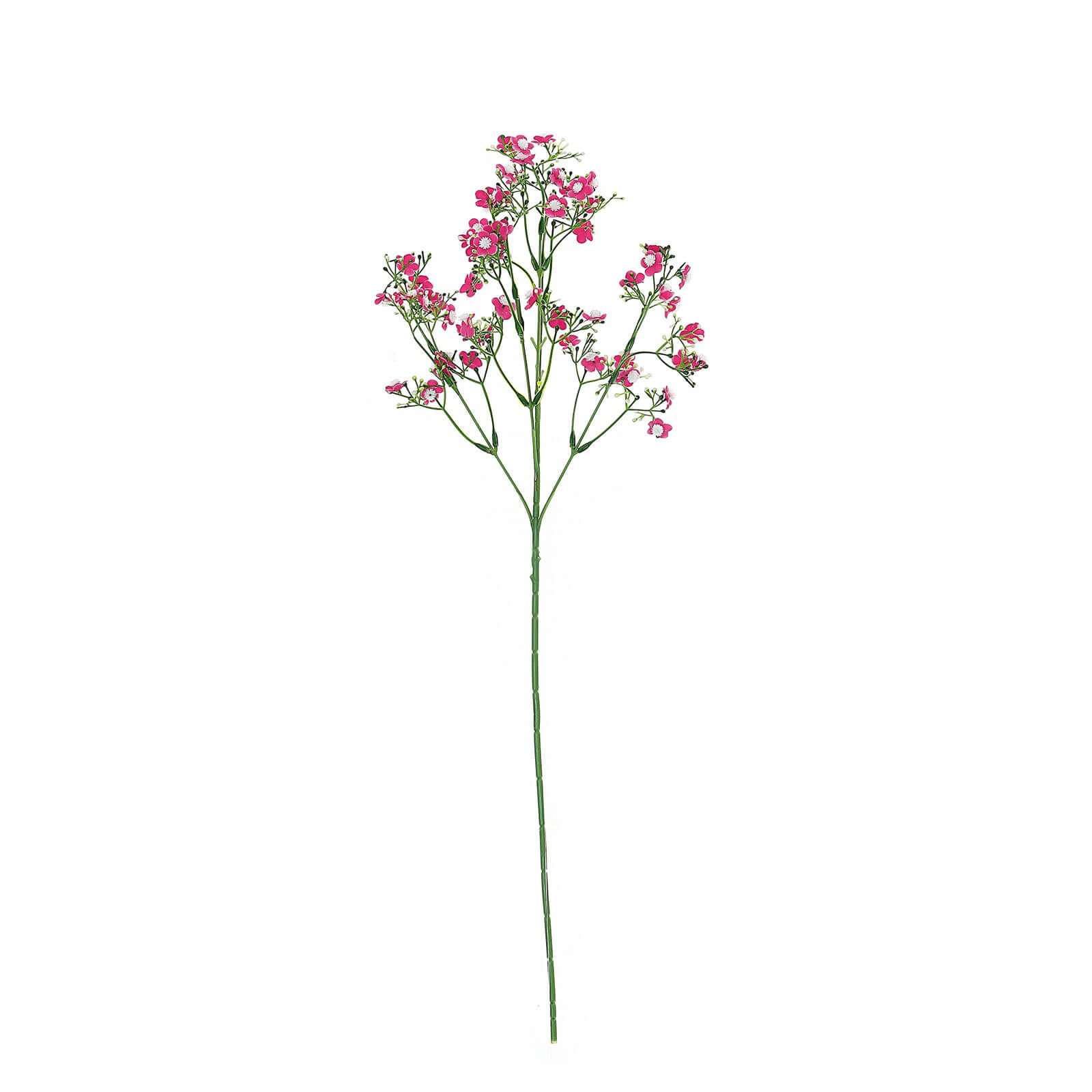 4 Stems 27" Fuchsia Artificial Silk Babys Breath Gypsophila Flowers