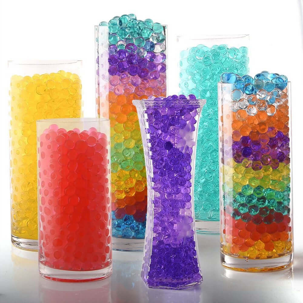 Water Gel Beads Vase Filler Black - Large Nontoxic Jelly Balls for Floating Candles & Floral Displays 10g
