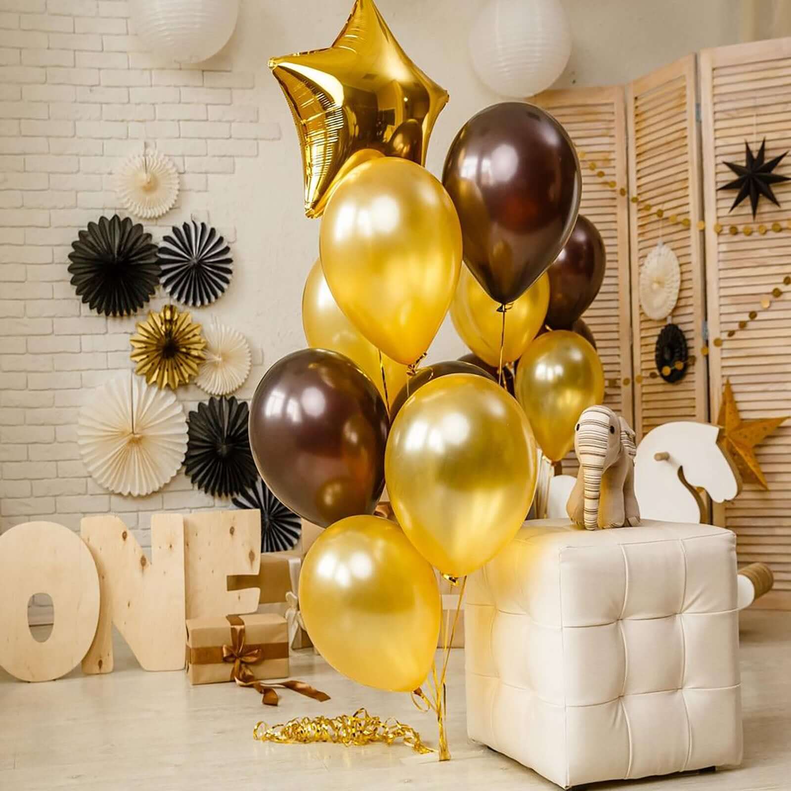 2 Pack 16" 4D Shiny Silver Star Mylar Foil Helium or Air Balloons