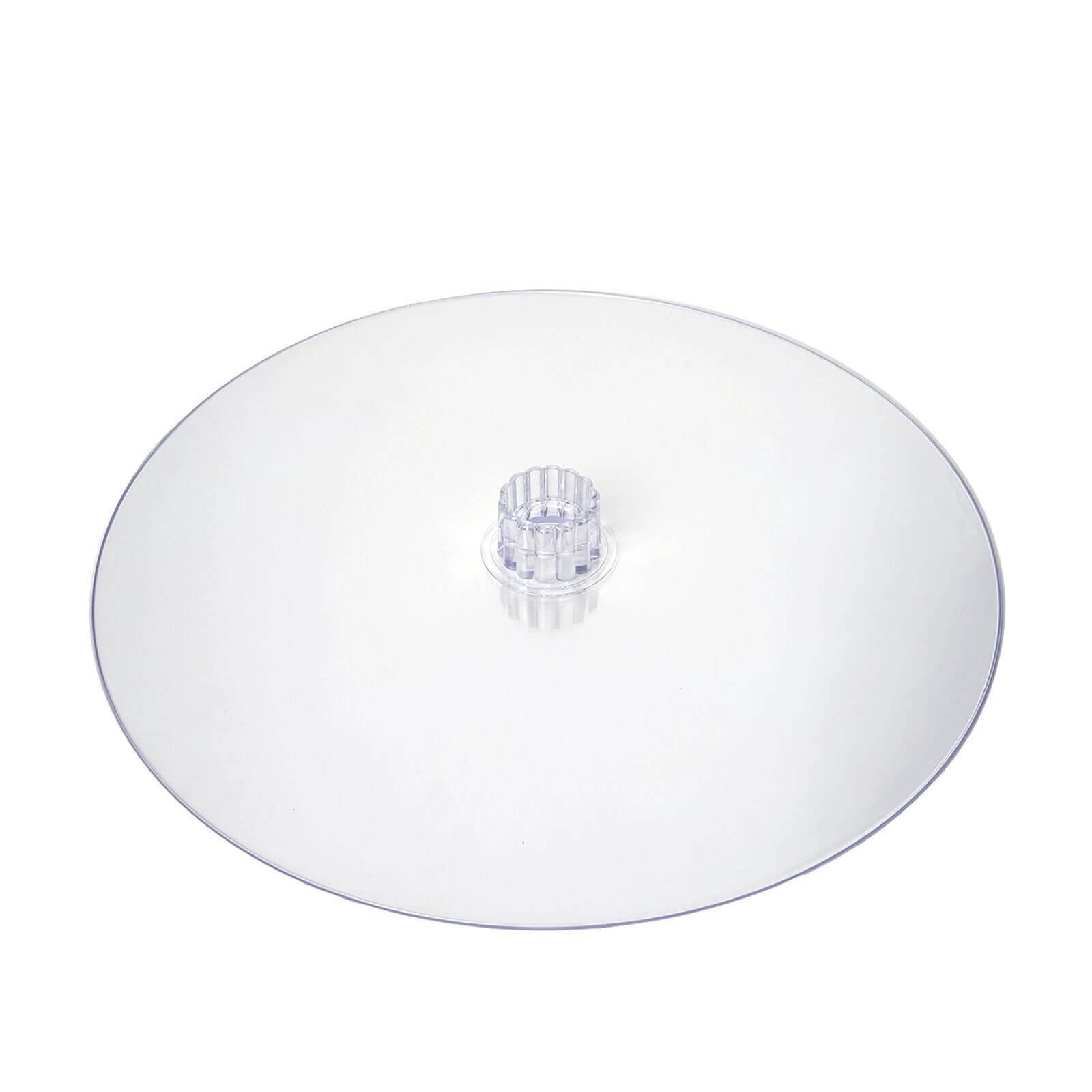 Acrylic Round DIY Cake Stand Plate Clear - Customized Tiered Dessert Display Holder for Treats Appetizers & Snacks
