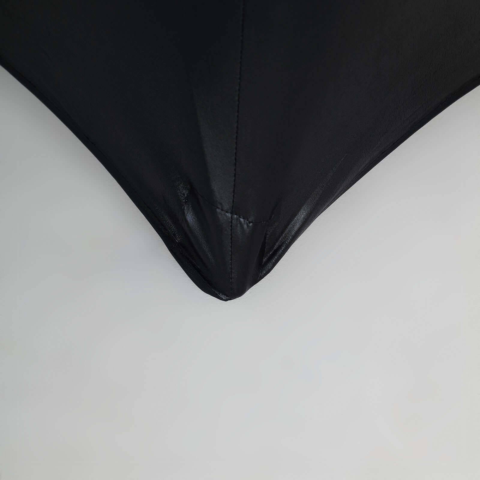 Metallic Spandex 32" Fitted Round Cocktail Table Cover Black Highboy Tablecloth - Stretch Fit & Water-Resistant