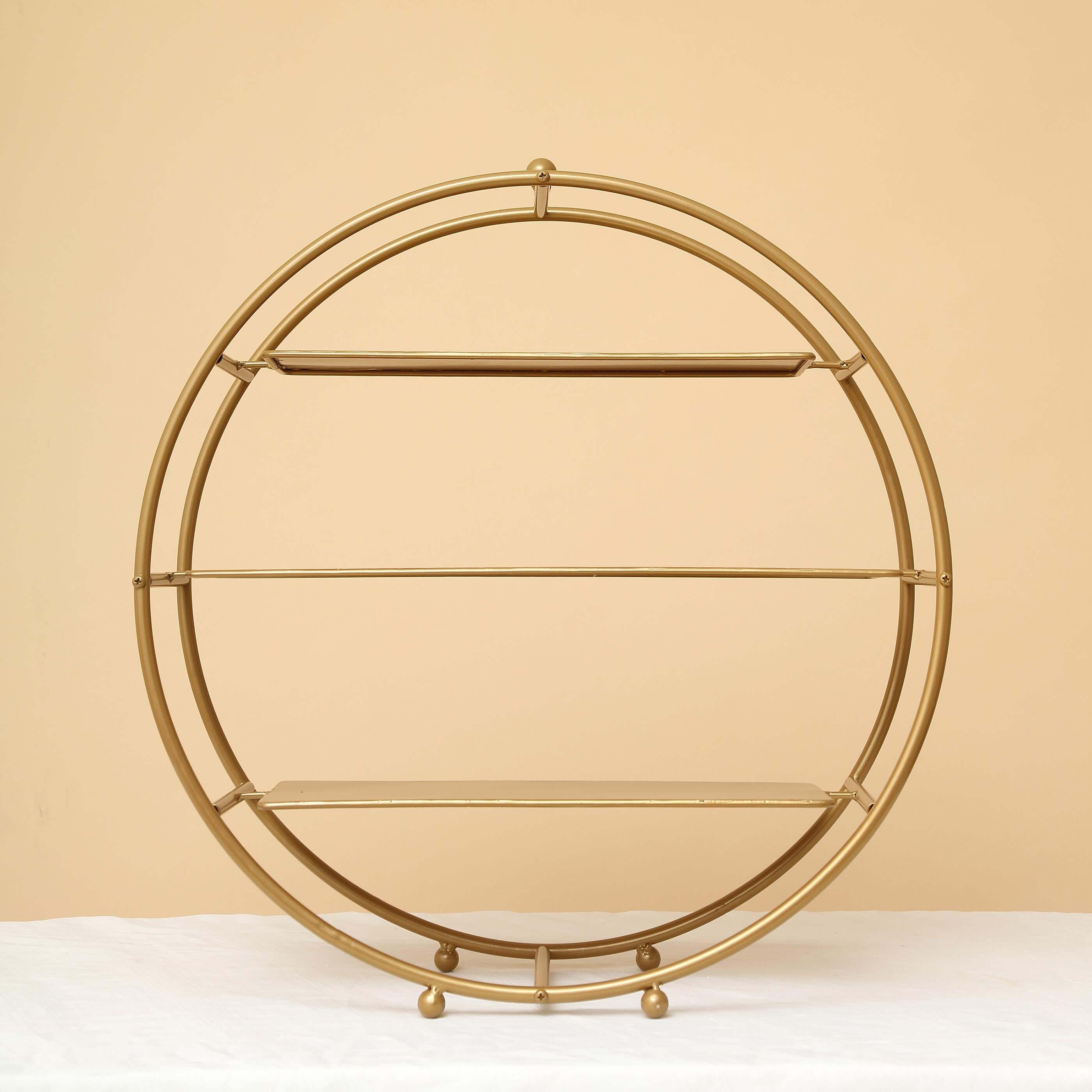 3-Tier Metal Round Cupcake Stand Matte Gold - Stylish Dessert Holder Appetizer Display for Modern Weddings Dessert Buffets & Celebrations 21"