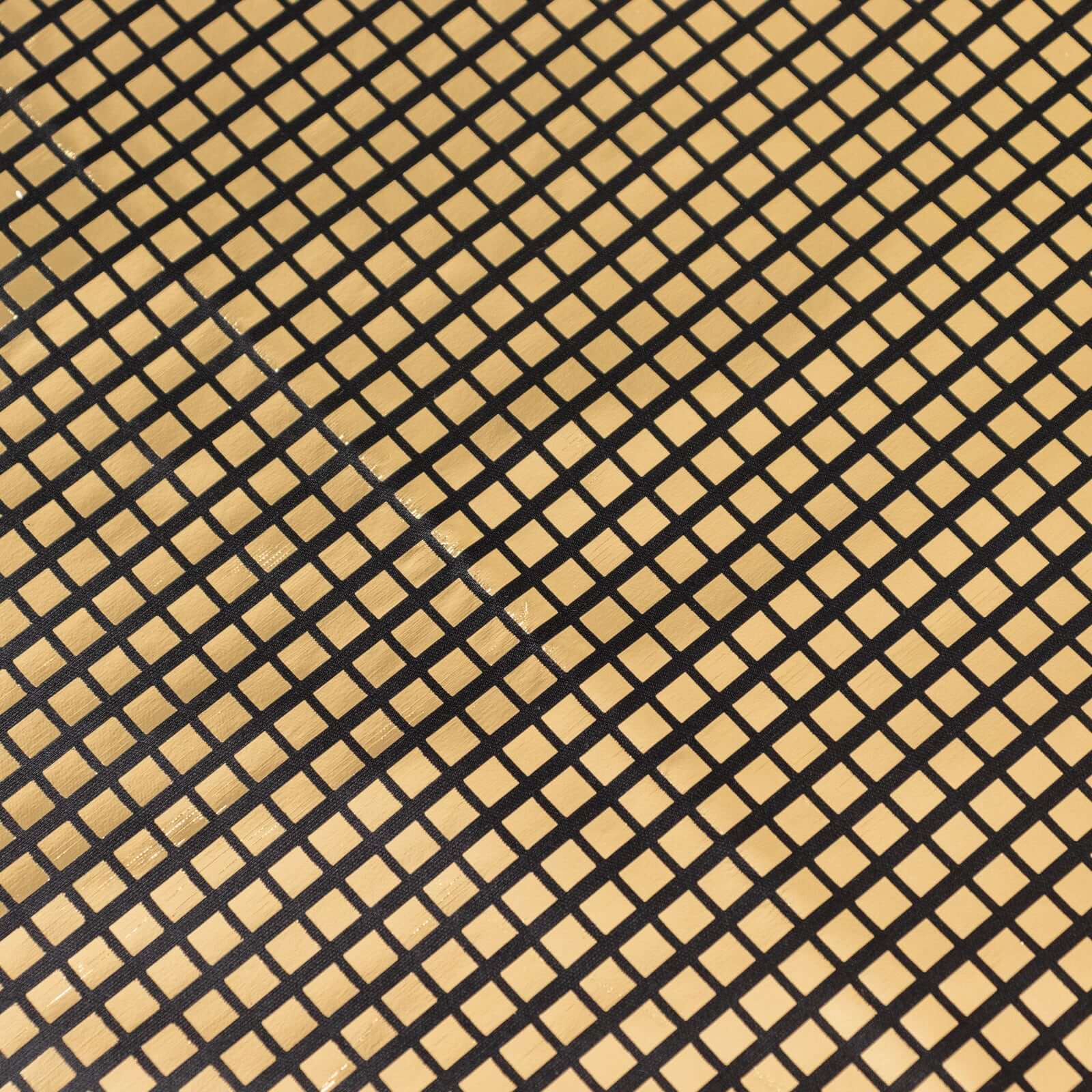 5 Pack Polyester 20"x20" Napkins Black with Refelective Gold Foil for Luxe Events & Retro Themes
