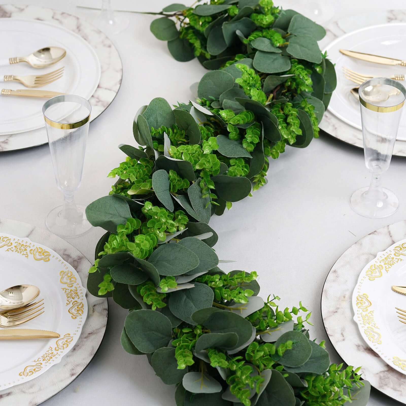 3ft Real Touch Green Artificial Eucalyptus Boxwood Leaf Garland Vine