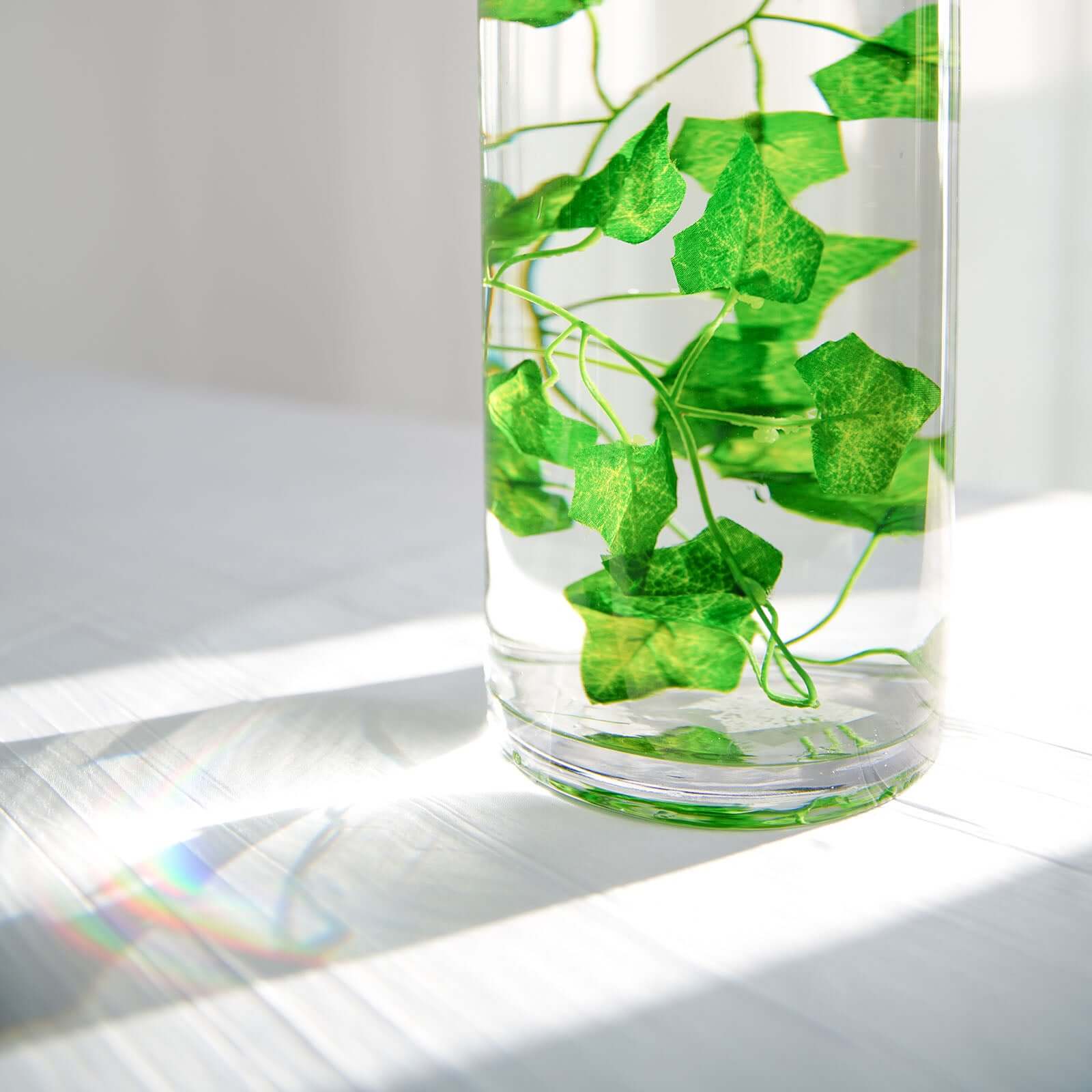 6-Pack Glass Flower Vases Cylinder Design Heavy Duty Clear - Stylish Centerpieces for Weddings 16"