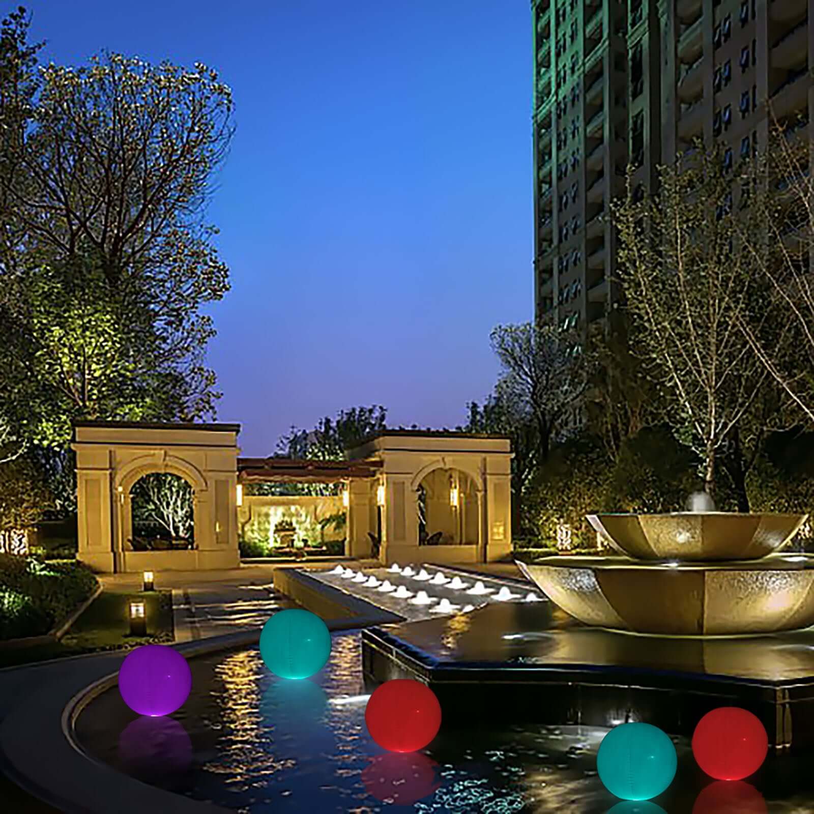 12" Inflatable Outdoor Garden Light Up Ball, Floating Pool Glow Ball With Remote - 13 RGB Colors and 3 Color Modes