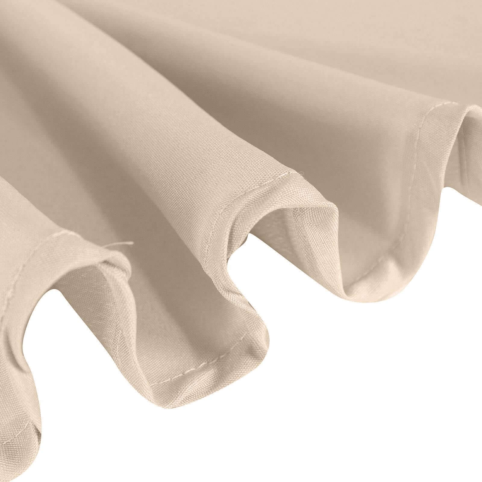 Polyester 132" Round Tablecloth Nude - Seamless Chic Table Cover