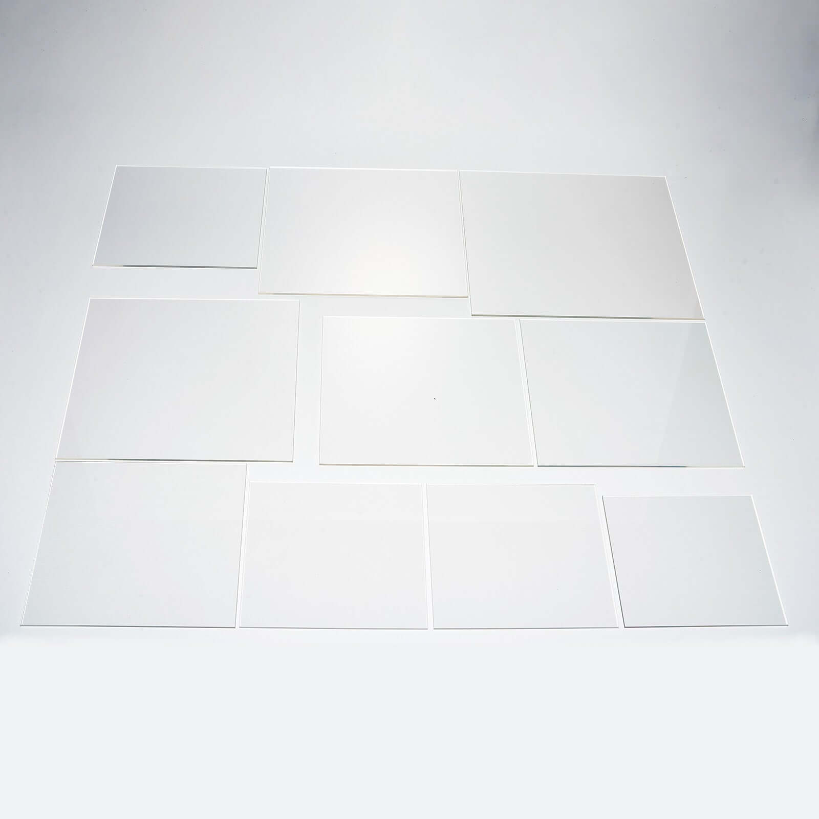 2-Pack Acrylic Plexiglass Sheets Top Plates Clear Square - Protective Film Coating 8" 3mm Thick
