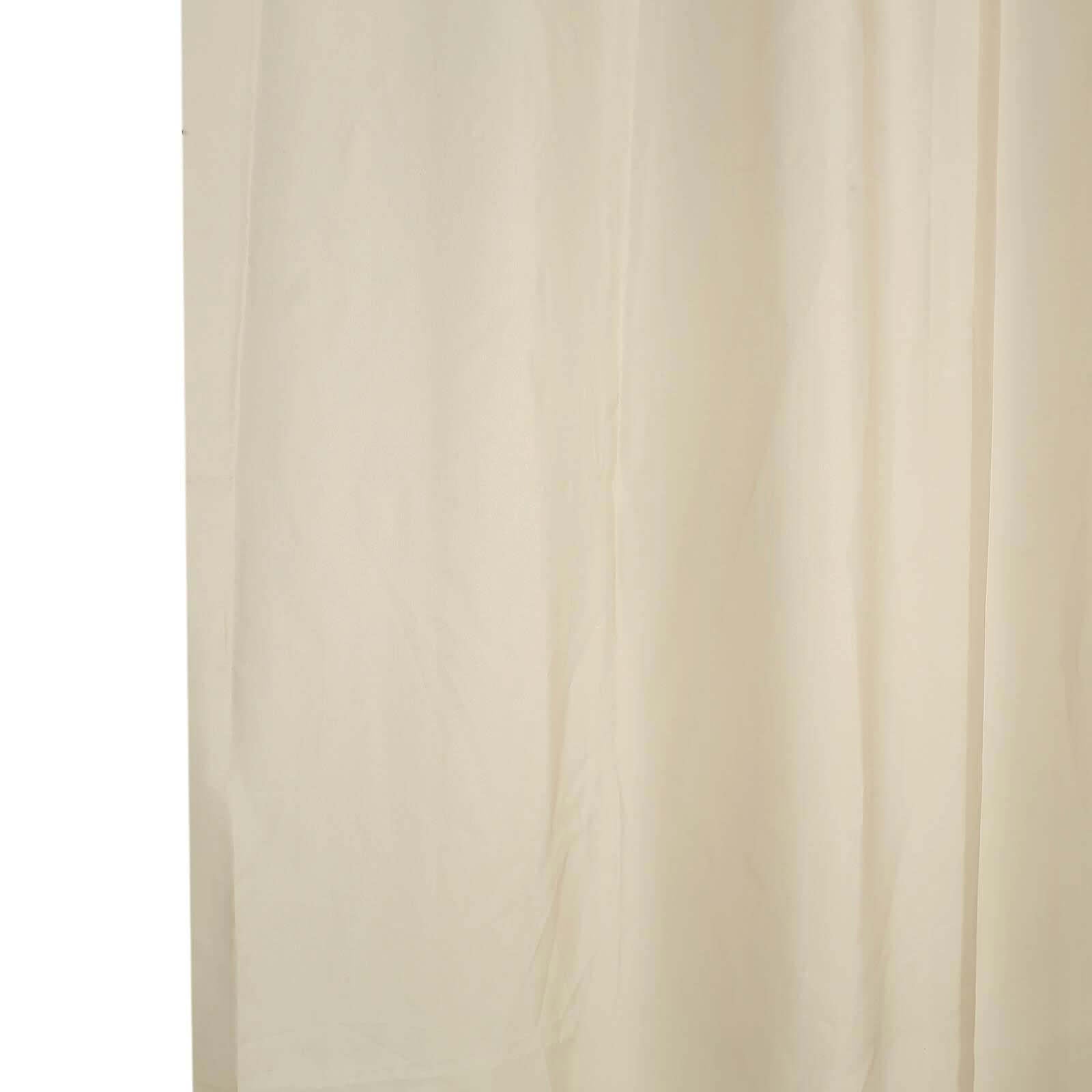 2 Pack Natural Sheer Chiffon Event Curtain Drapes, Durable Flame Resistant Premium Organza Backdrop Event Panels With Rod Pockets - 10ftx10ft