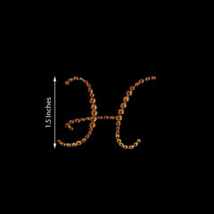 12 Pack 1.5" Gold Rhinestone Monogram Letter Jewel Sticker Self Adhesive DIY Diamond Decor - H