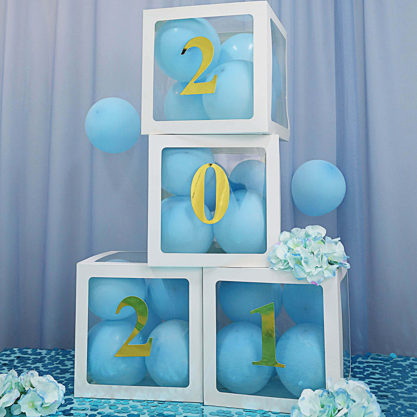 4-Pack Stickers Banner Custom 0-9 Number "3" Design Gold - Milestone Age and Date Stick-On Numbers 5"