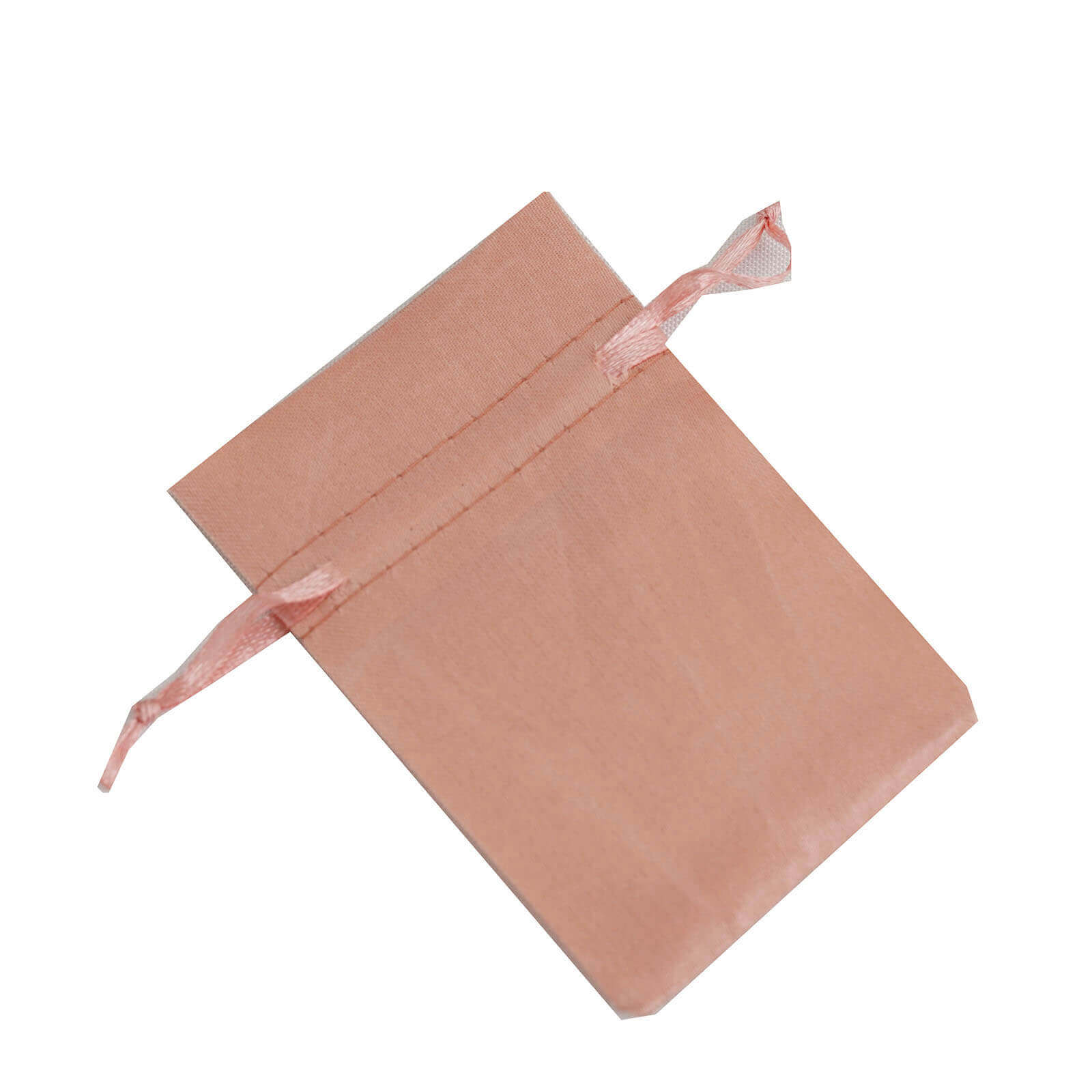 12 Pack 3" Dusty Rose Satin Drawstring Wedding Party Favor Gift Bags