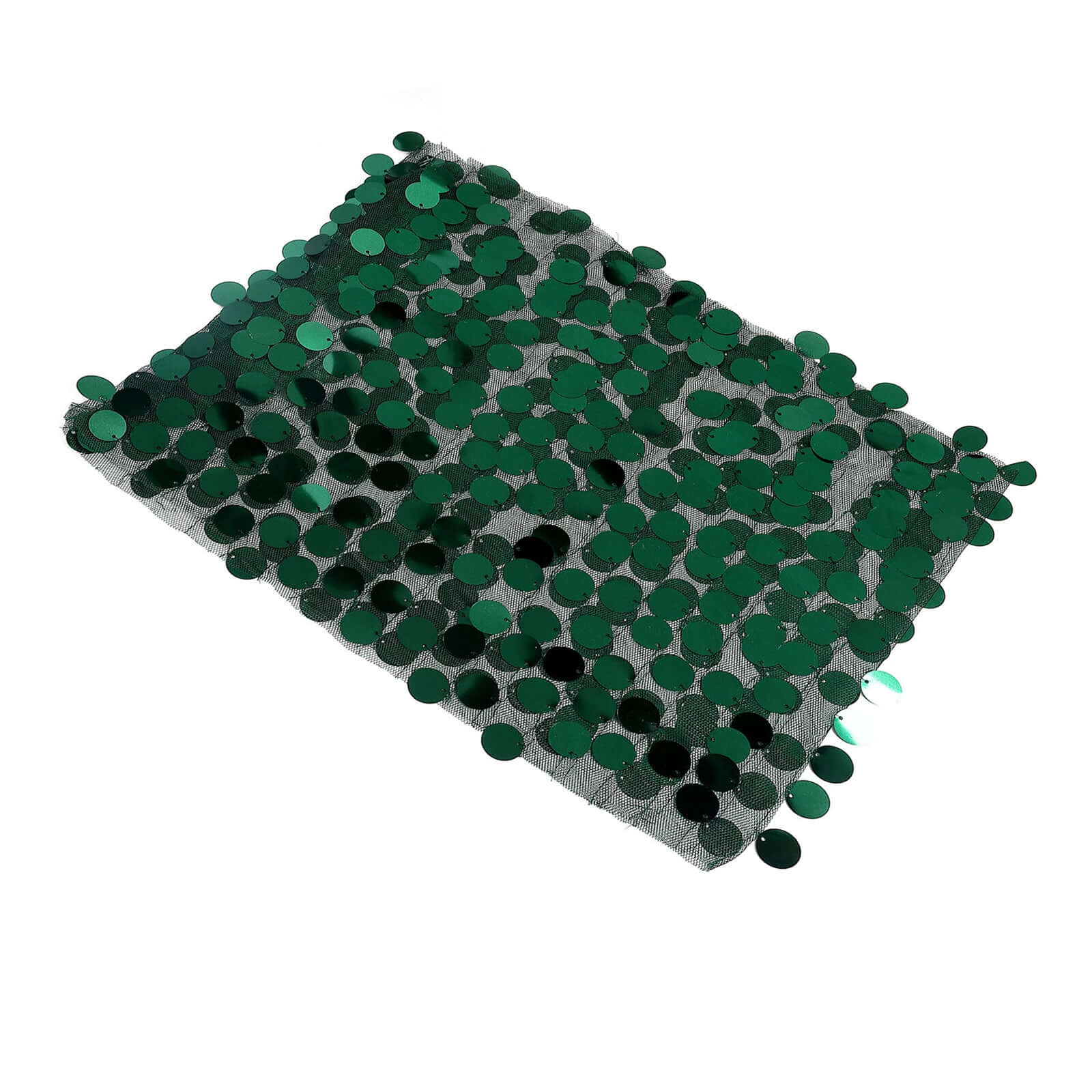 5 Pack Big Payette Sequin 13"x10" Chair Sash Bands Hunter Emerald Green - Stylish Glittering Decor for Weddings & Gatherings