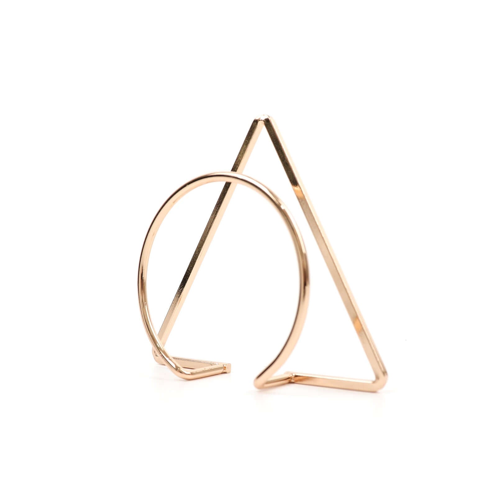 4 Pack Gold Geometric Metal Napkin Rings, Modern Nordic Napkin Holder Stands