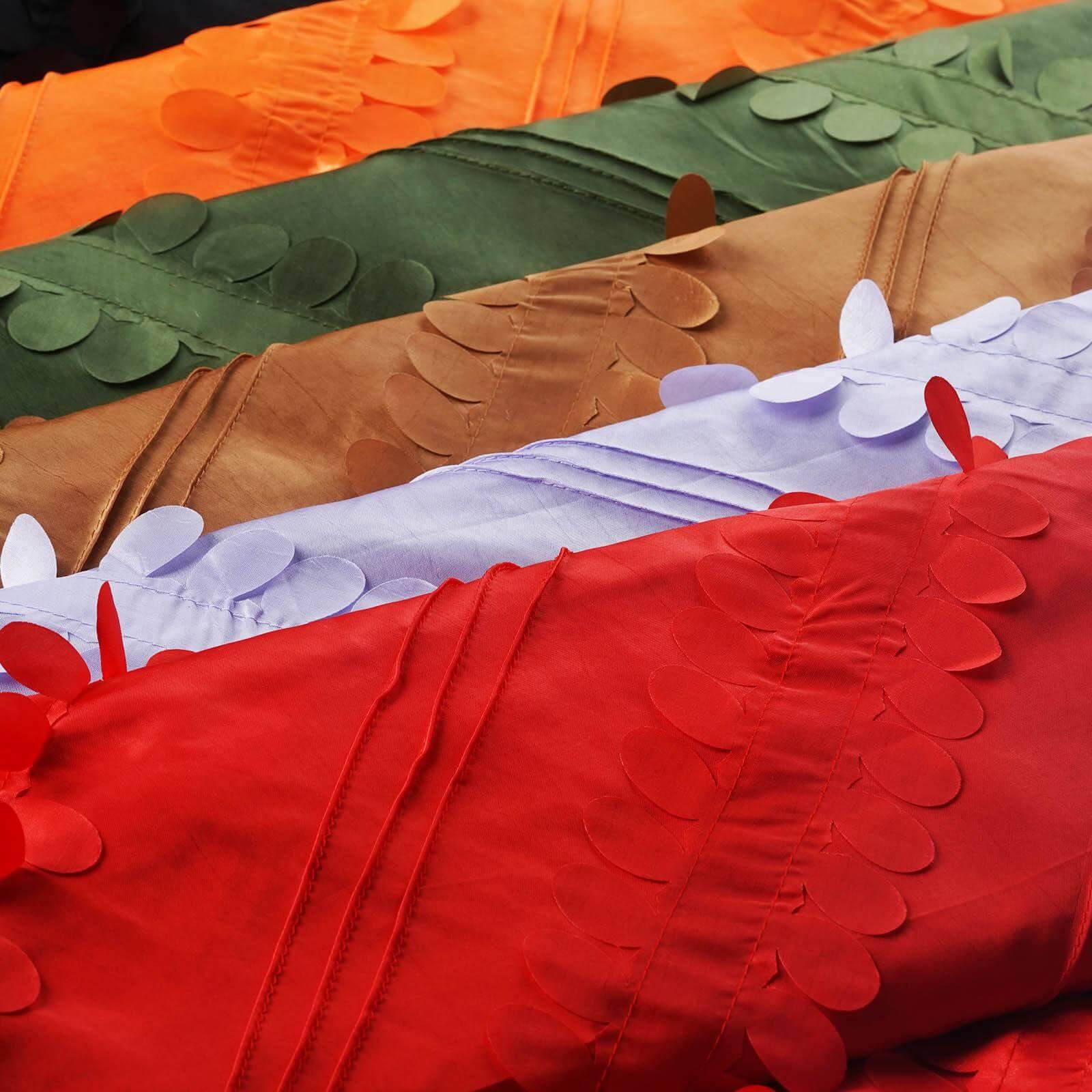 54"x5 Yards Eggplant Petal Taffeta Fabric Bolt, Leaf Taffeta DIY Craft Fabric Roll