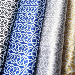 54"x10 Yards Royal Blue Zen Design Satin Fabric Bolt, DIY Craft Fabric Roll