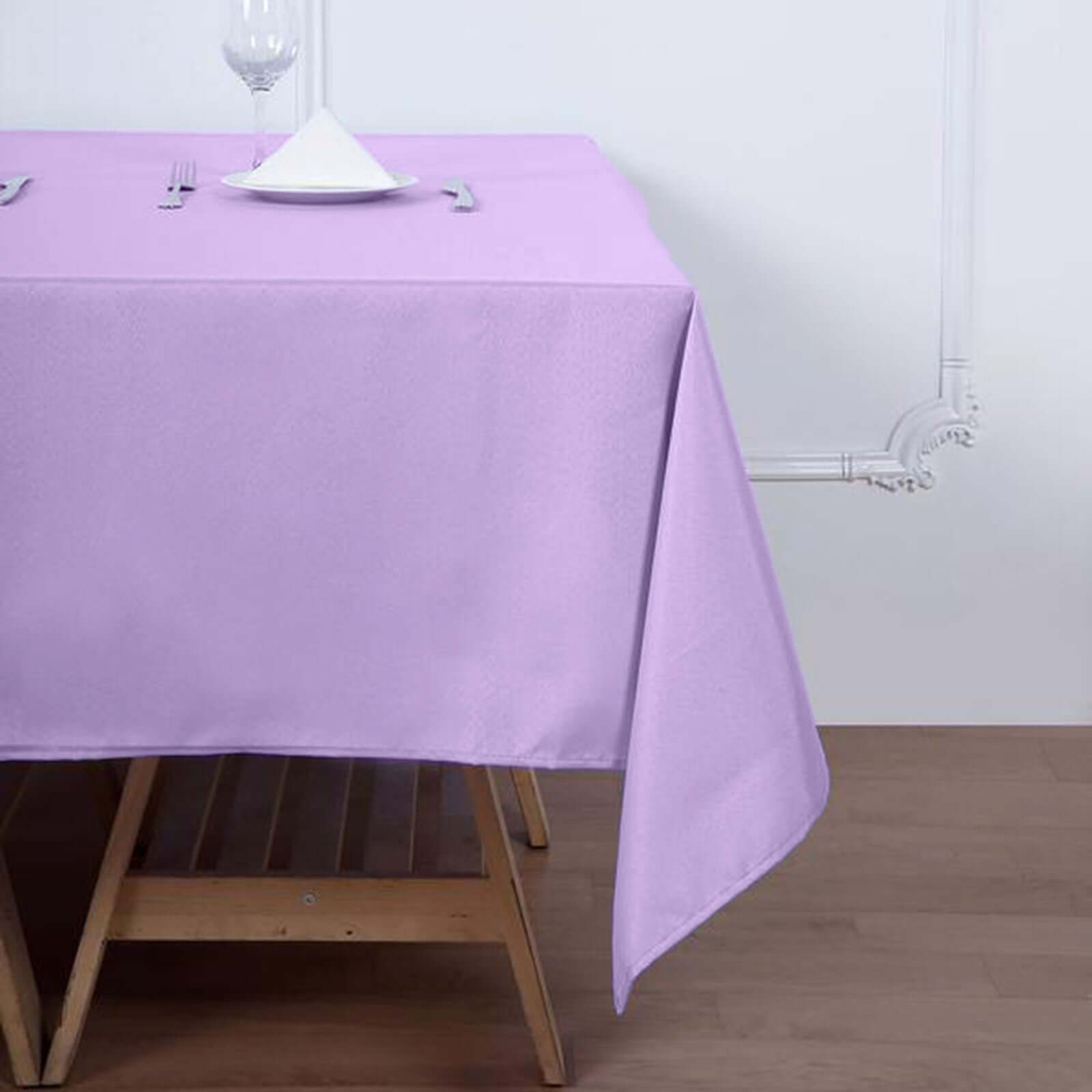 Polyester Square 70"x70" Tablecloth Lavender Lilac - Wrinkle-Resistant & Durable Table Cover