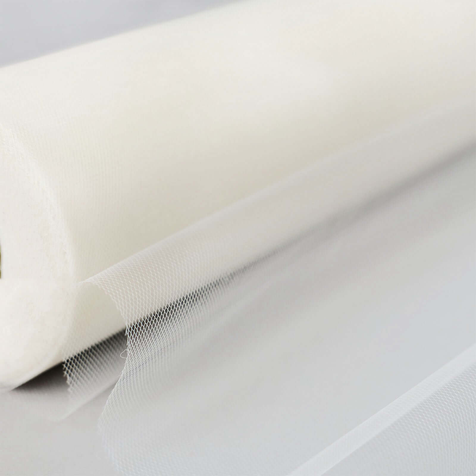 18"x100 Yards Ivory Tulle Fabric Bolt, Sheer Fabric Spool Roll For Crafts
