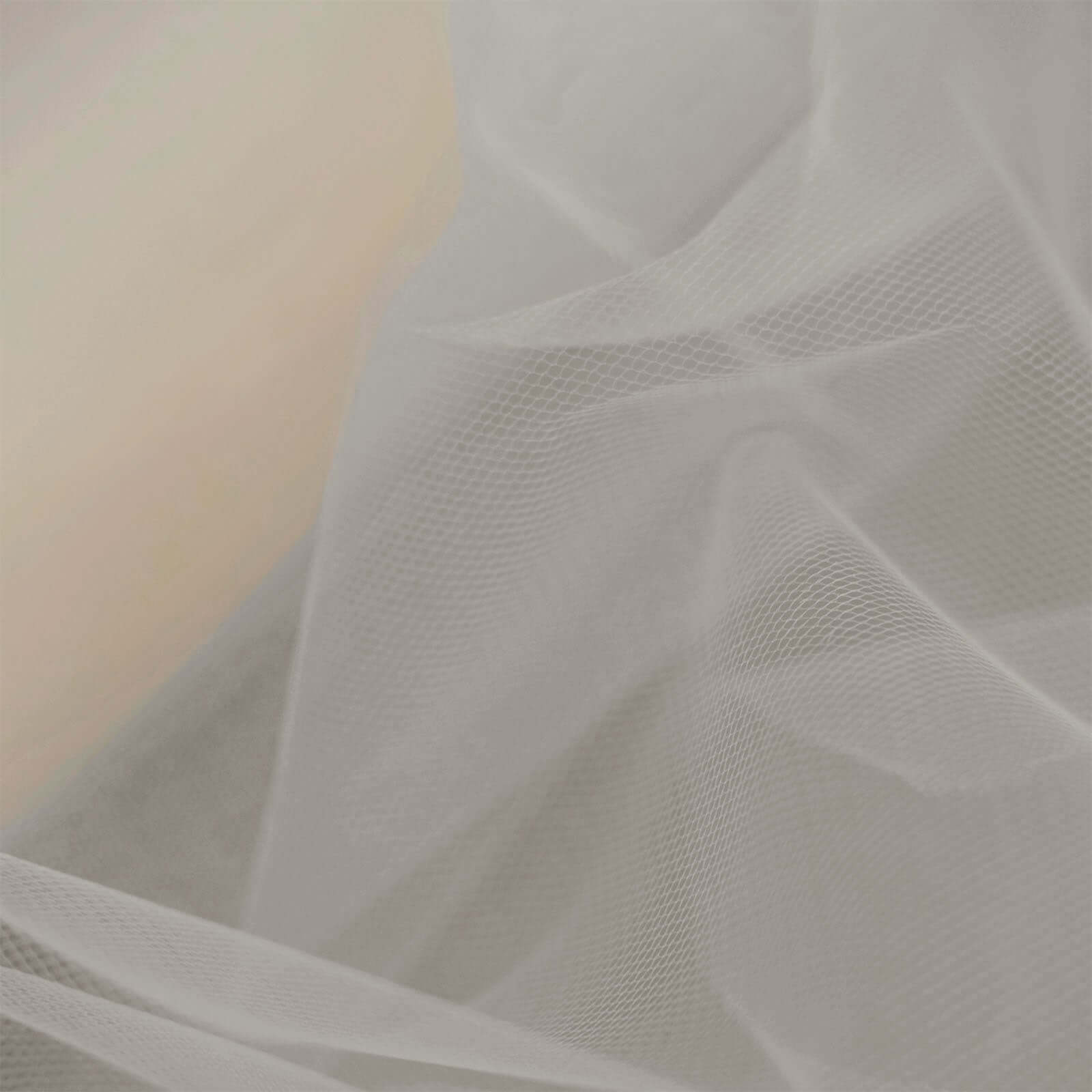 18"x100 Yards Beige Tulle Fabric Bolt, Sheer Fabric Spool Roll For Crafts