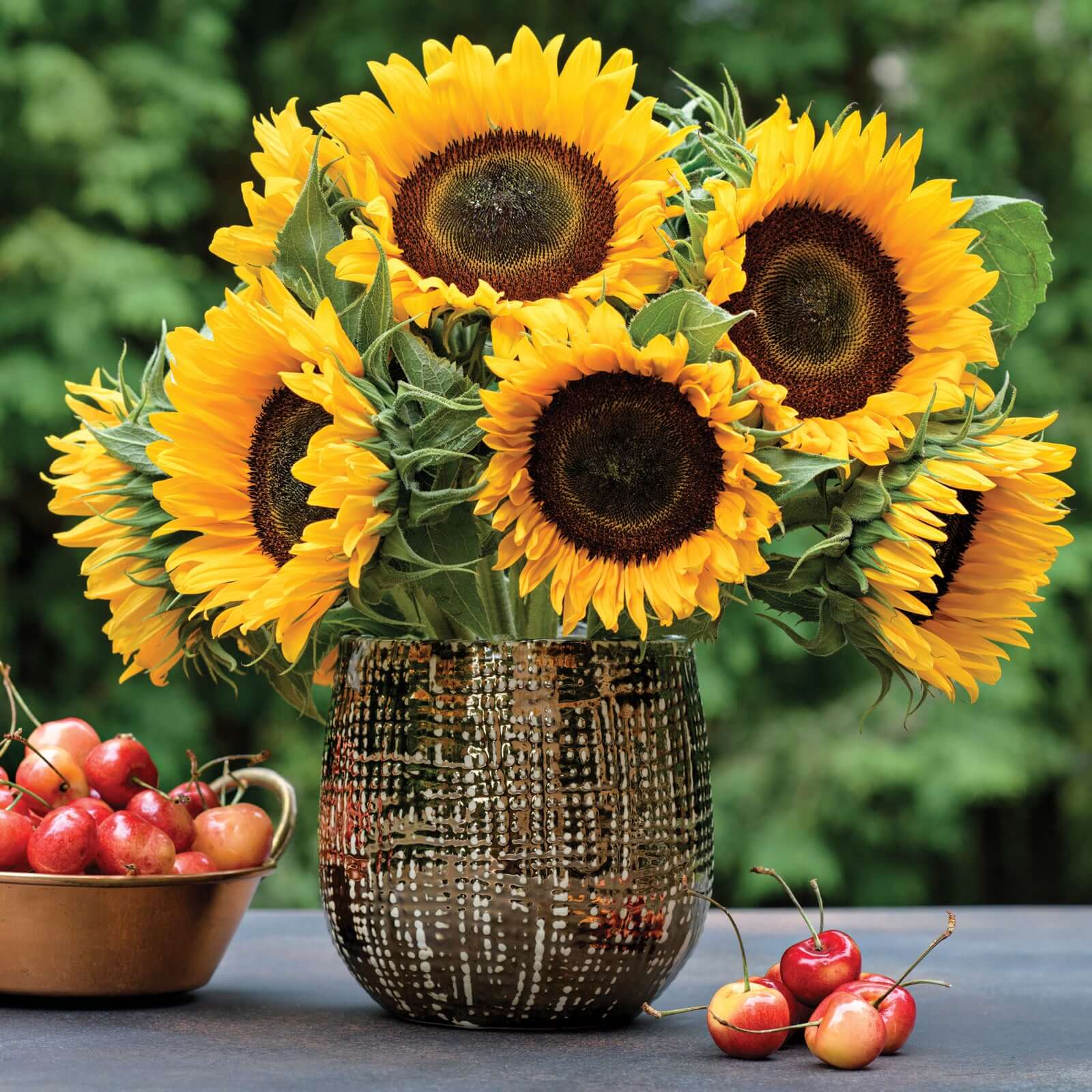 3 Stems 17" Yellow Artificial Silk Sunflower Flower Bouquet Branches