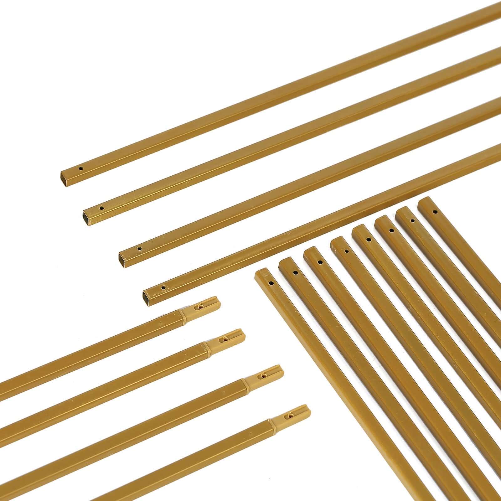 2-Pack Wedding Flower Stand Gold Metal Geometric Column Frame Rectangular - Versatile Floral Pedestal for Upscale Arrangements 48"