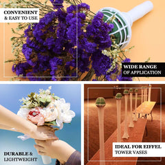 6 Pack 7" Foam DIY Flower Bouquet Holders, DIY Centerpiece Filler