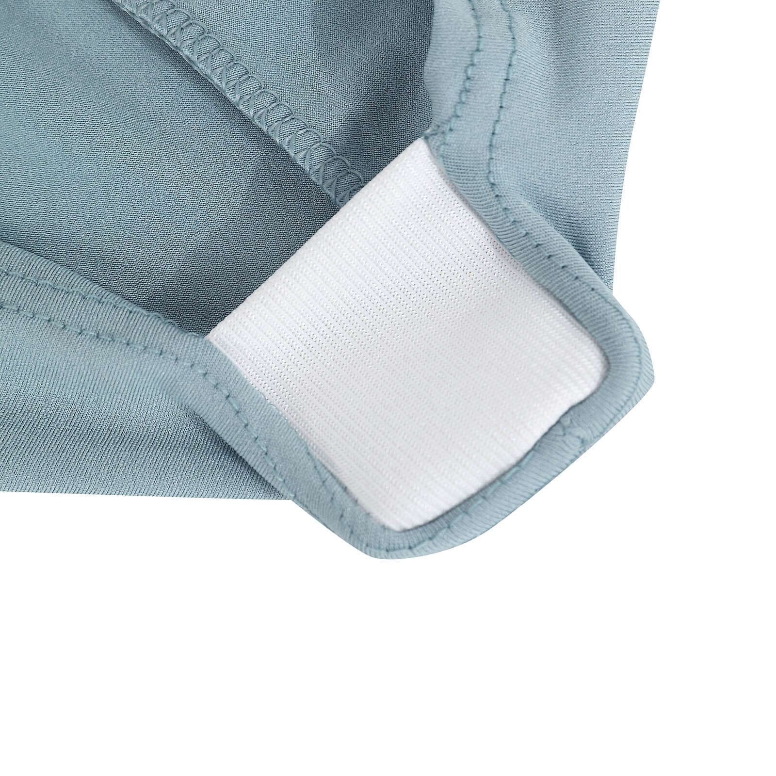 Spandex 24"-32" Round Cocktail Table Cover Dusty Blue - Easy to Maintain Stretch Fitted Highboy Tablecloth
