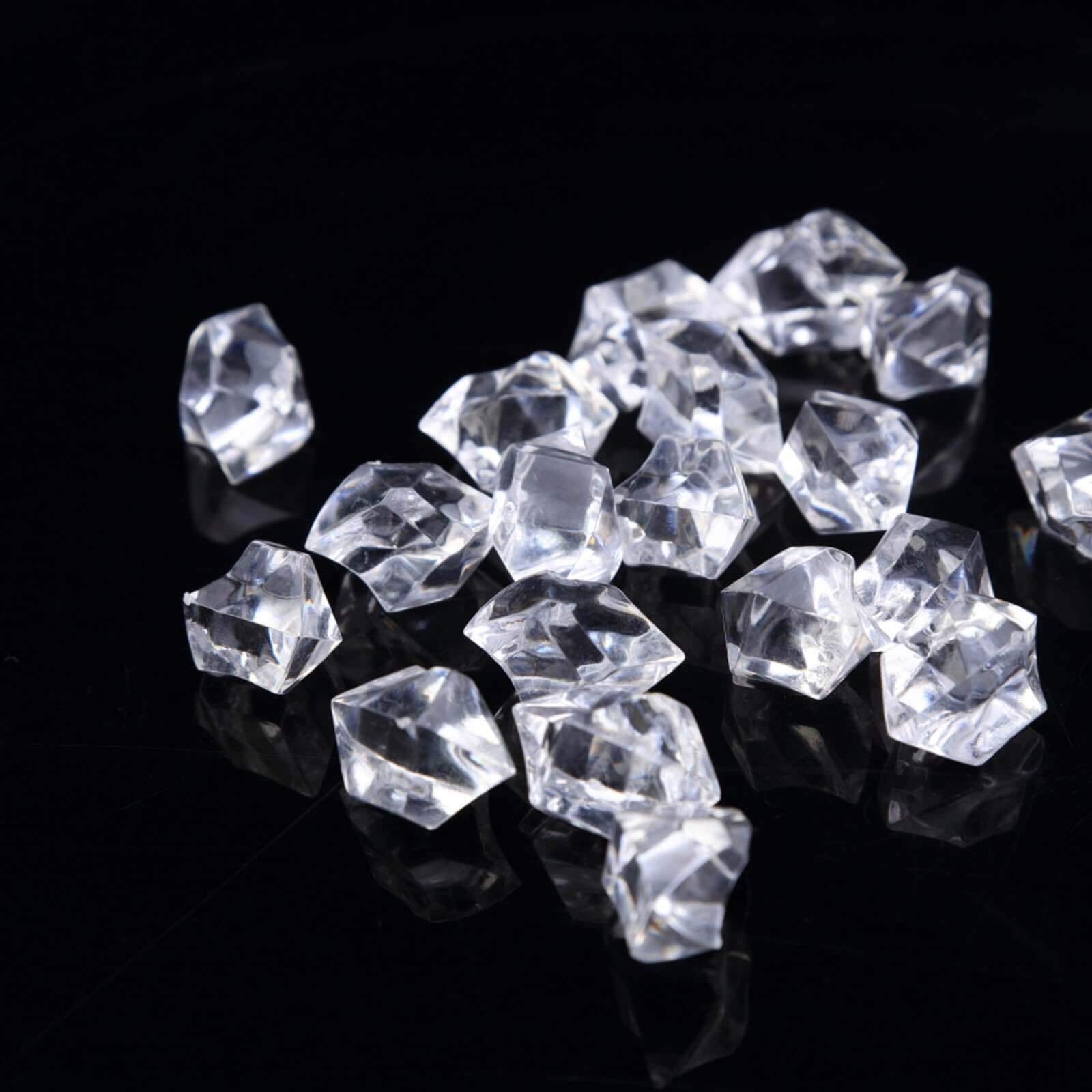 300 Pcs Acrylic Ice Bead Vase Fillers Large Clear - Stylish DIY Craft Crystals for Event Decor & Wedding Tables