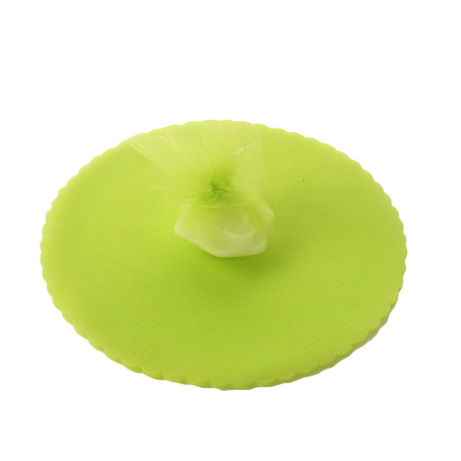 25 Pack 9" Apple Green Sheer Nylon Tulle Circles Favor Wrap, DIY Craft Fabric