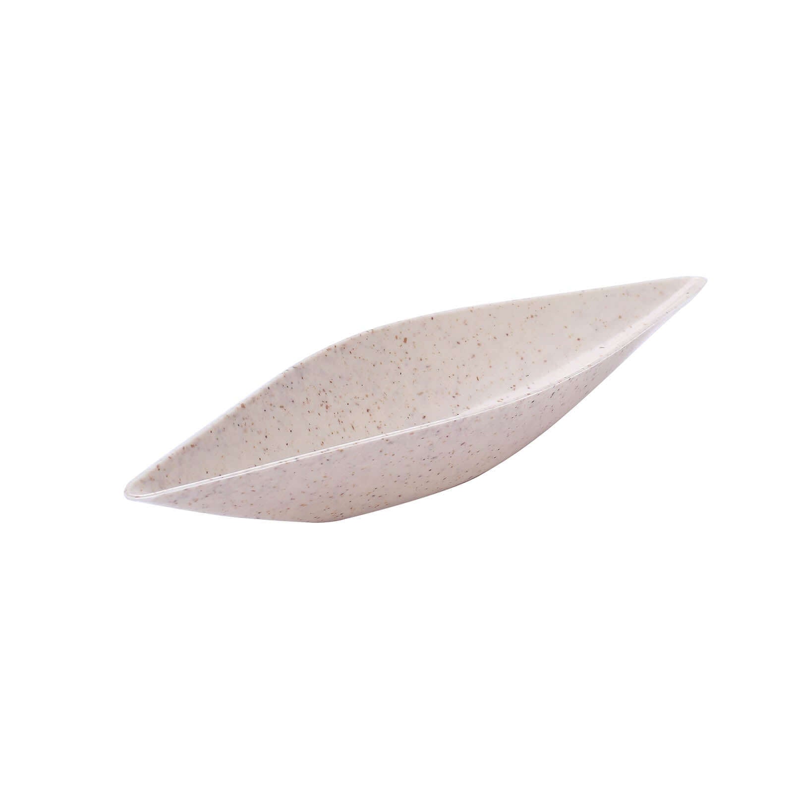 24-Pack Mini Wheat Straw Fiber Snack Plates Boat Shaped Biodegradable - Great for Desserts 5"