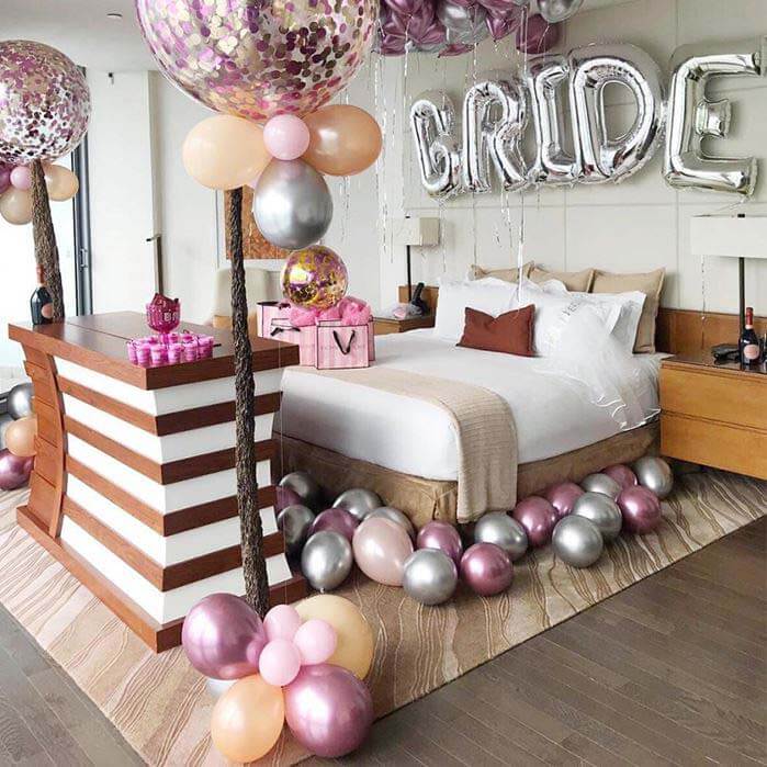 25 Pack 12" Metallic Chrome Purple Latex Helium Air Party Balloons