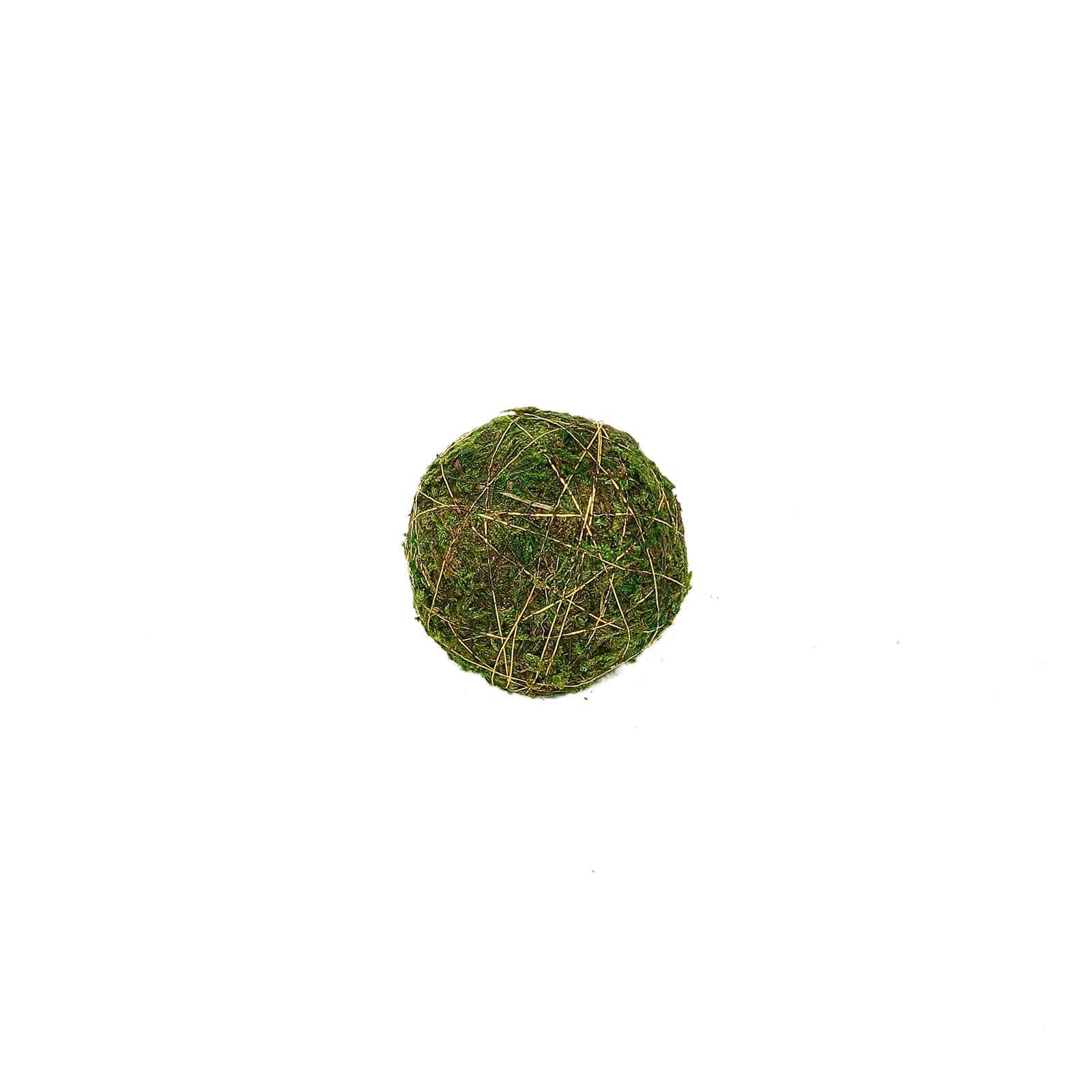 12-Pack Moss Ball Vase Fillers Handmade with Golden Twine Natural Preserved - DIY Decorative Craft Projects 2"
