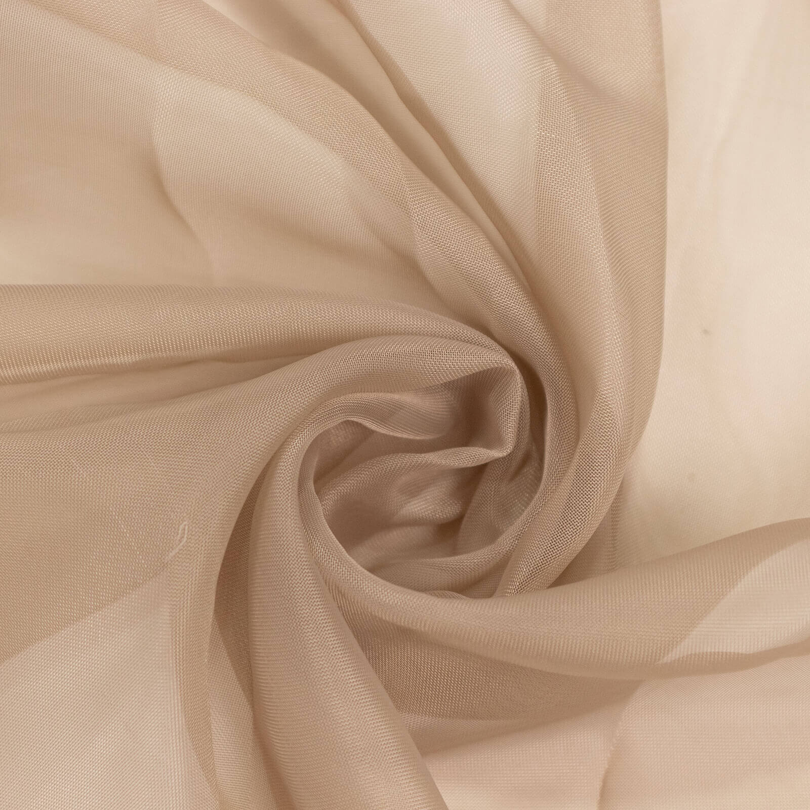 5ftx32ft Premium Natural Chiffon Curtain Panel, Durable Flame Resistant Backdrop Ceiling Drapery With Rod Pocket