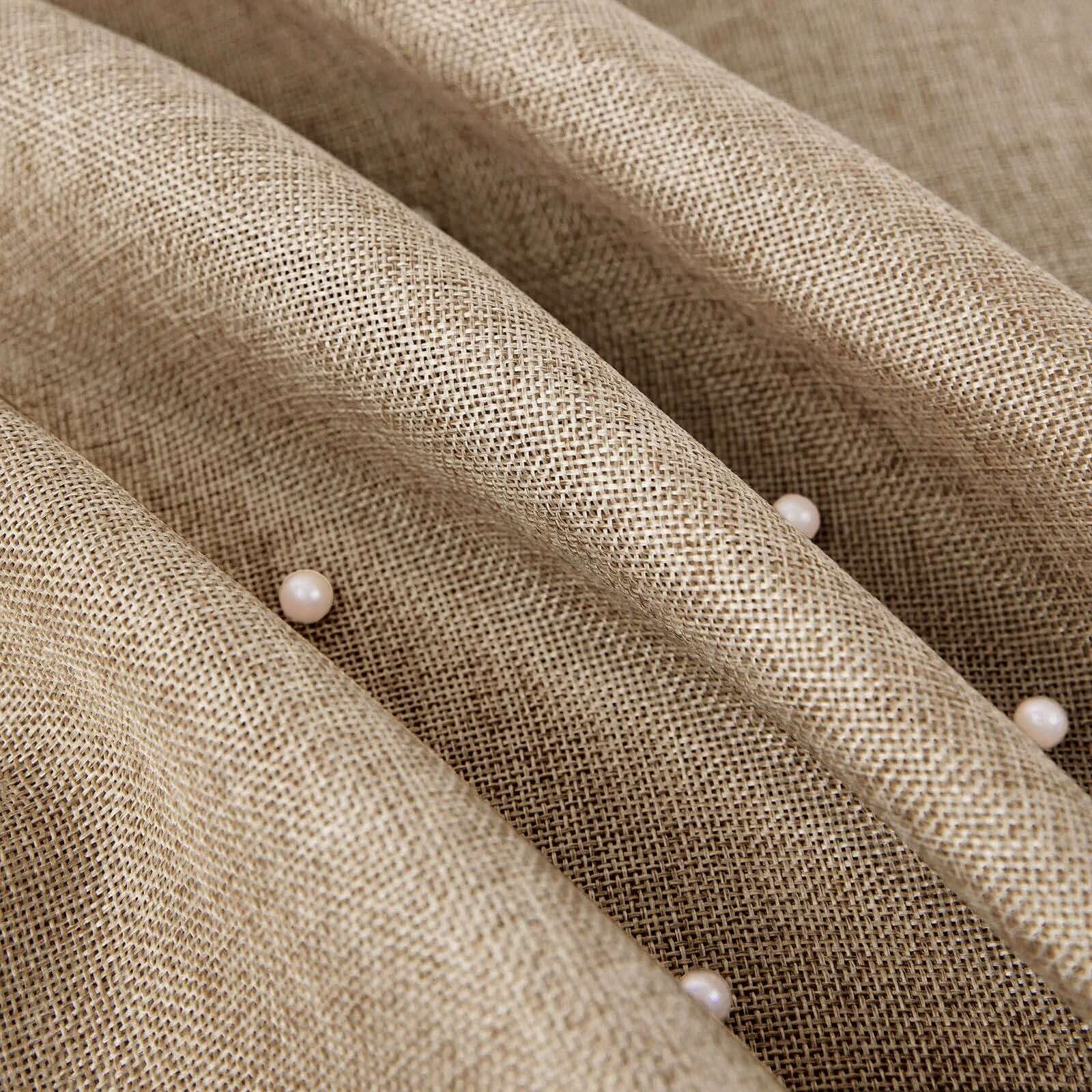54"x10 Yards Natural faux Burlap Fabric Roll, Jute Linen DIY Fabric Bolt