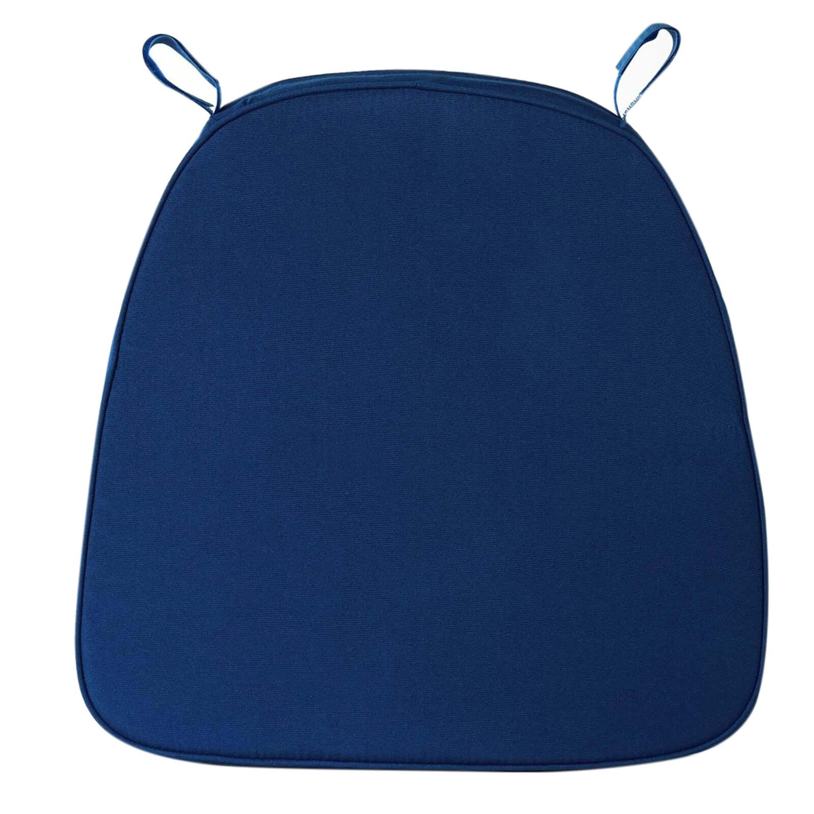 Chiavari Chair Cushion with 1.5" Thick Memory Foam and Ties Navy Blue - Stylish Removable Cover for Comfort